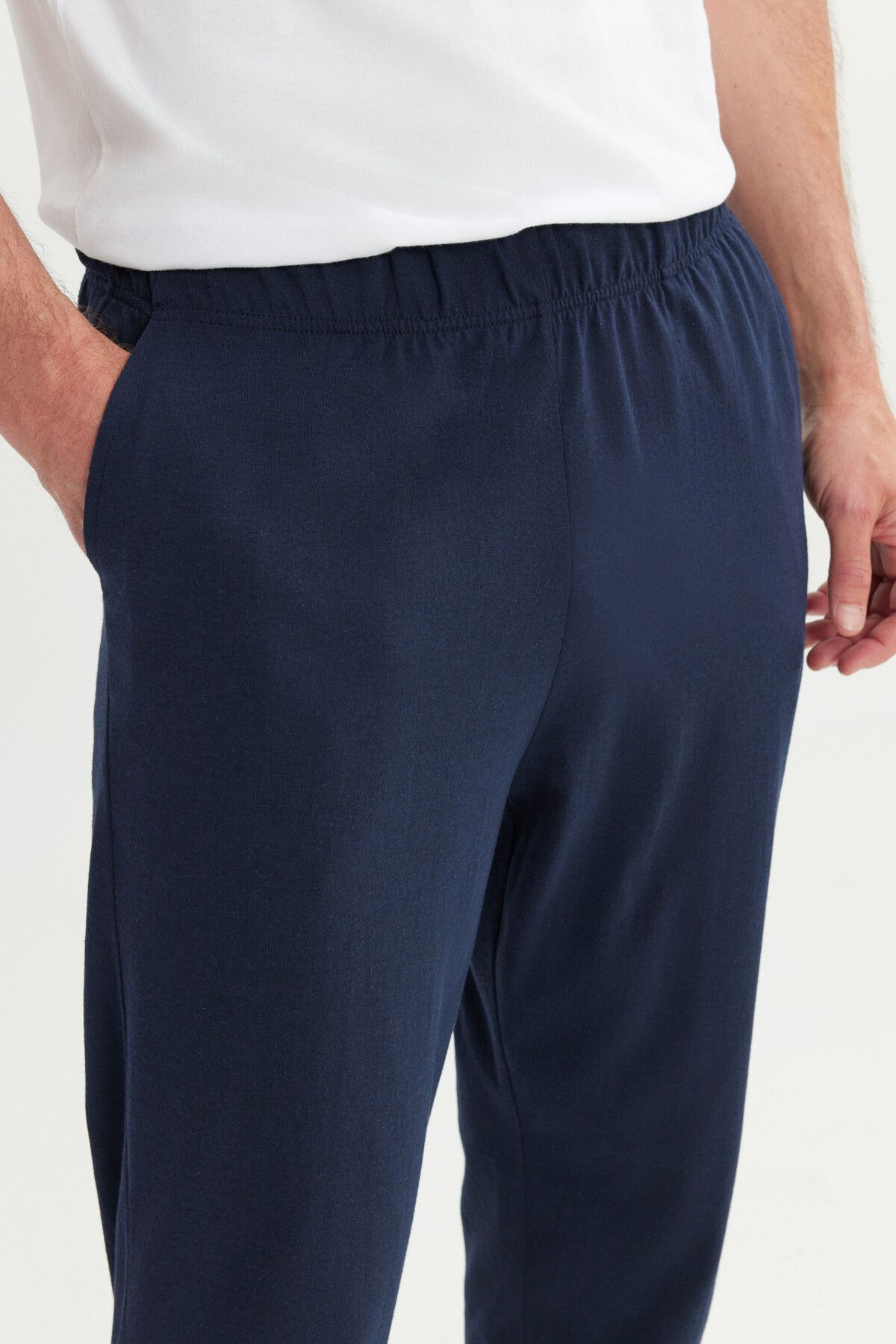 Men's Navy Blue Cotton Standard Fit Pajam