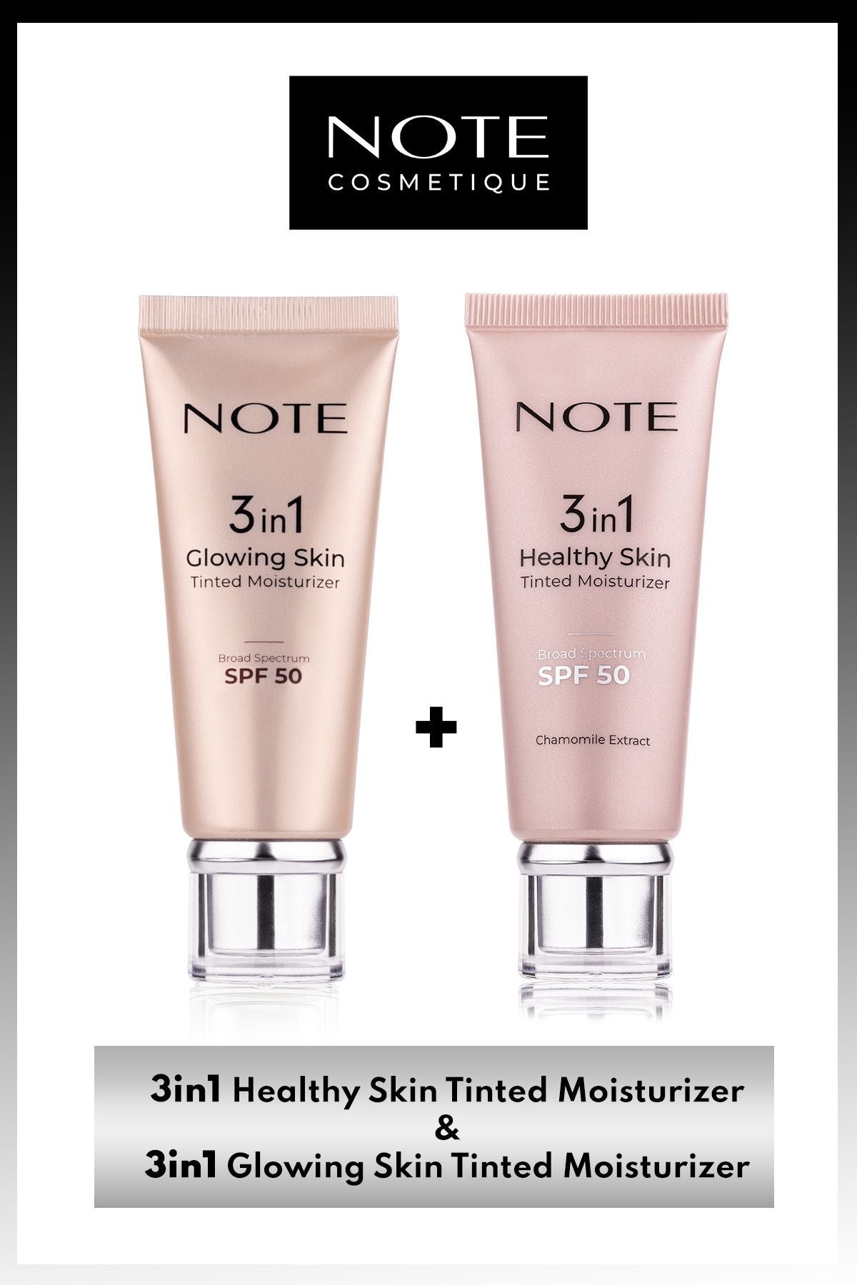 3 in 1 tinted tone equalizer 50 SPF Cream & 3 in 1 Glowing Skin Tinted Glittering 50 SPF Makeup Set