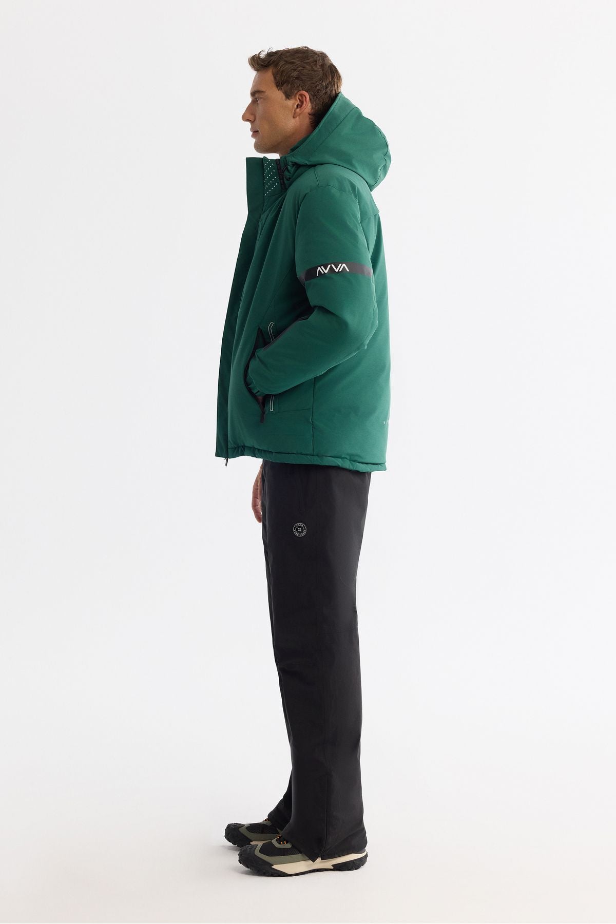 Men's Green Hopper Water Protector Windproof -20 degrees resistant inflatable ski coat A42y6159
