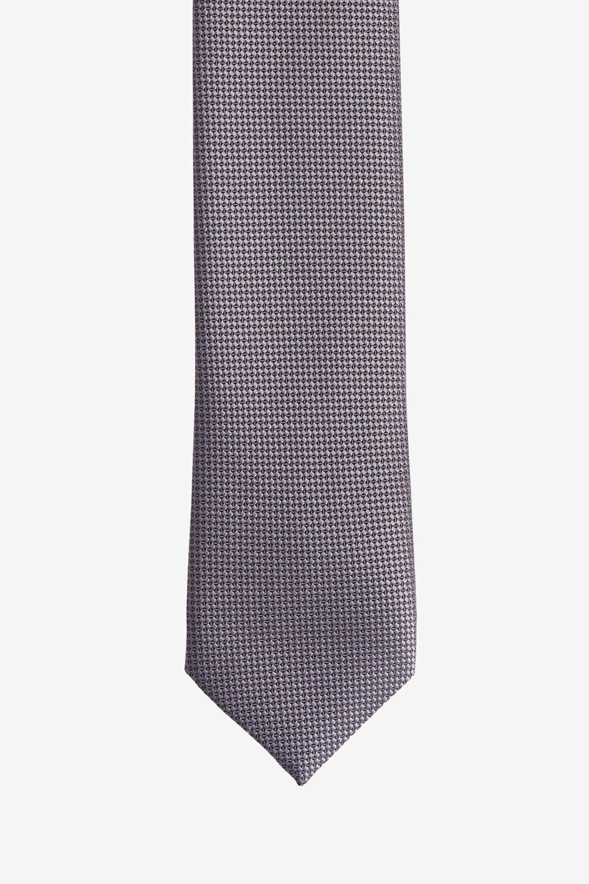 Men's gray patterned tie