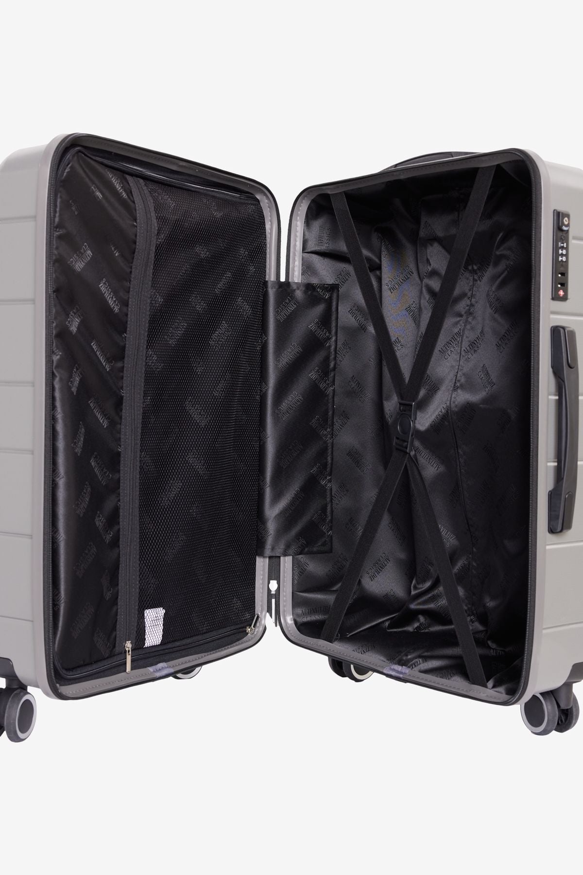 Men's gray large size suitcase