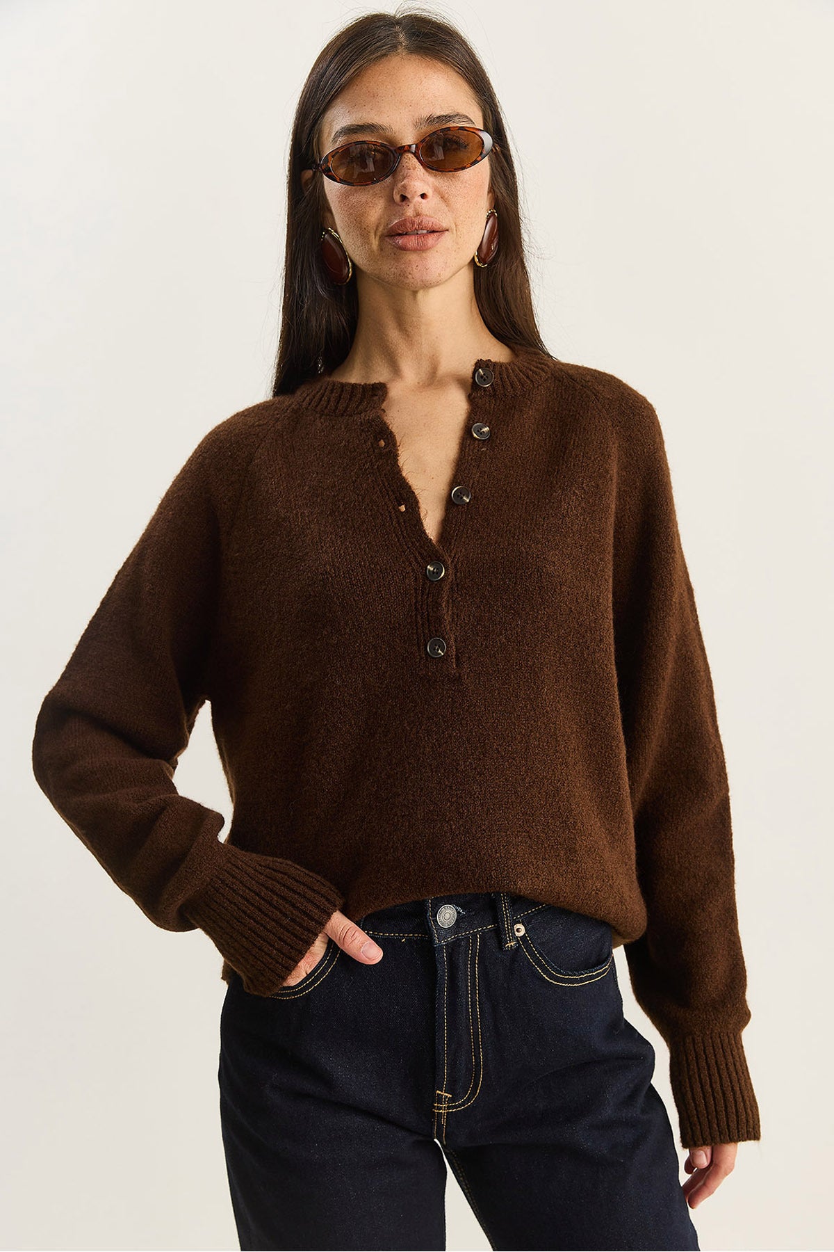 Women's 5 Button Sweater 20251114