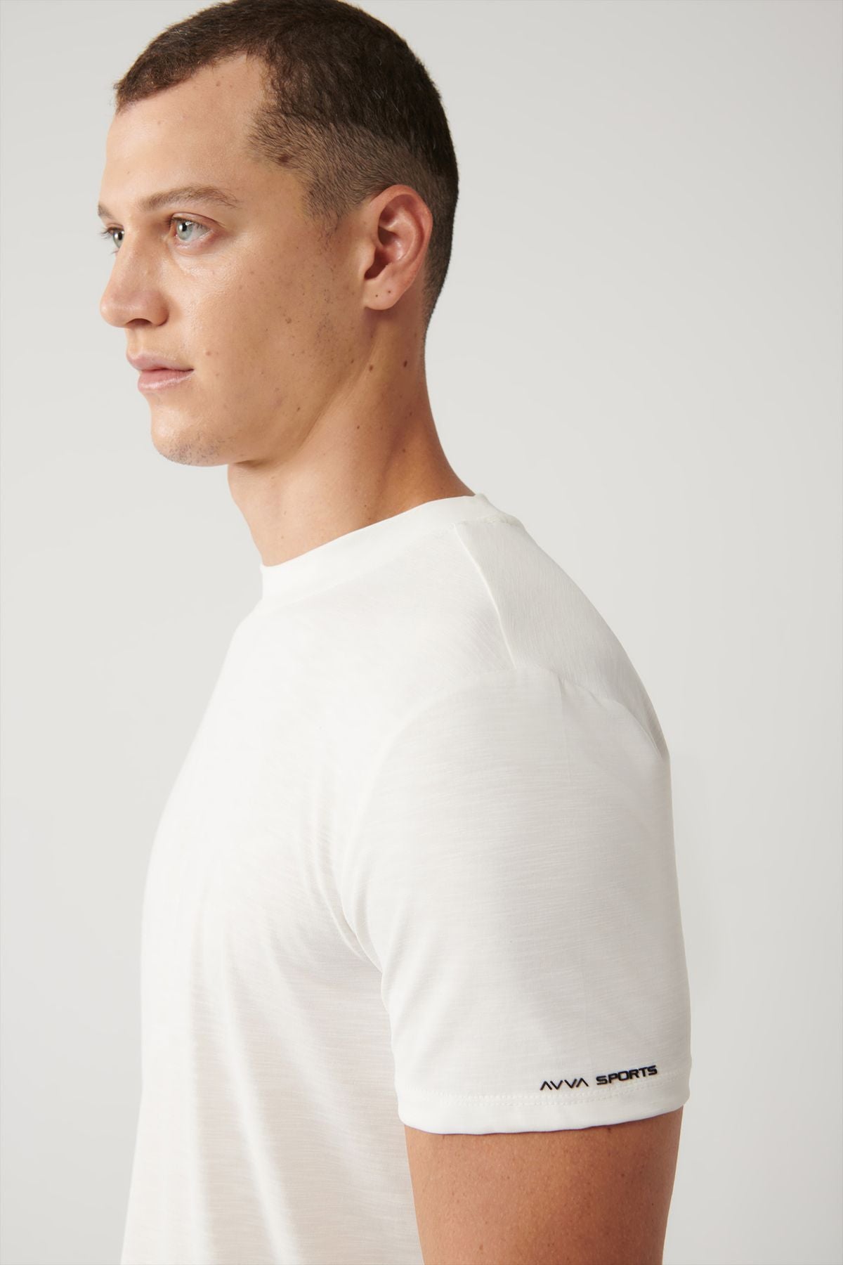 Men's White Bicycle Collar Printed Soft Touch T-Shirt A41y1032