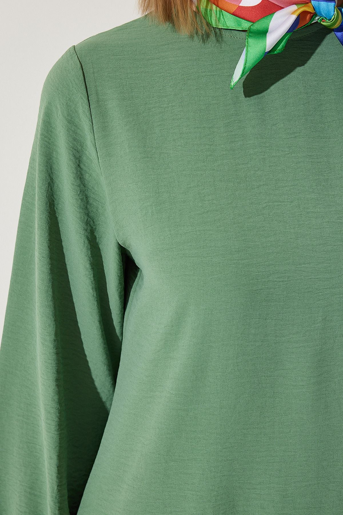 Female Green Duped Tunic Palazzo Knitting Set to00133