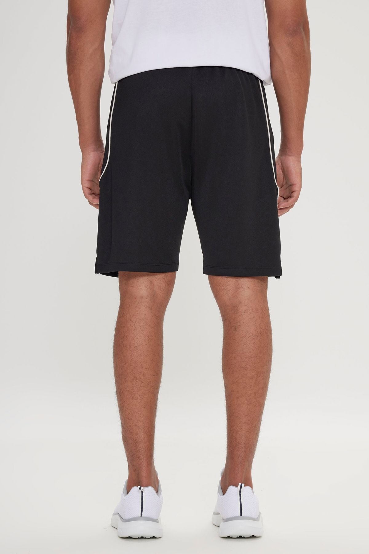 Men's Black Standard Fit Normal Cut Comfortable Knitting Shorts