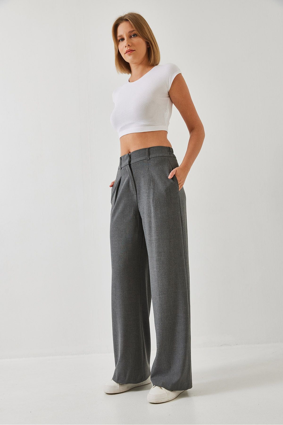 Women's waist tire abundant trousers 3314 60261045
