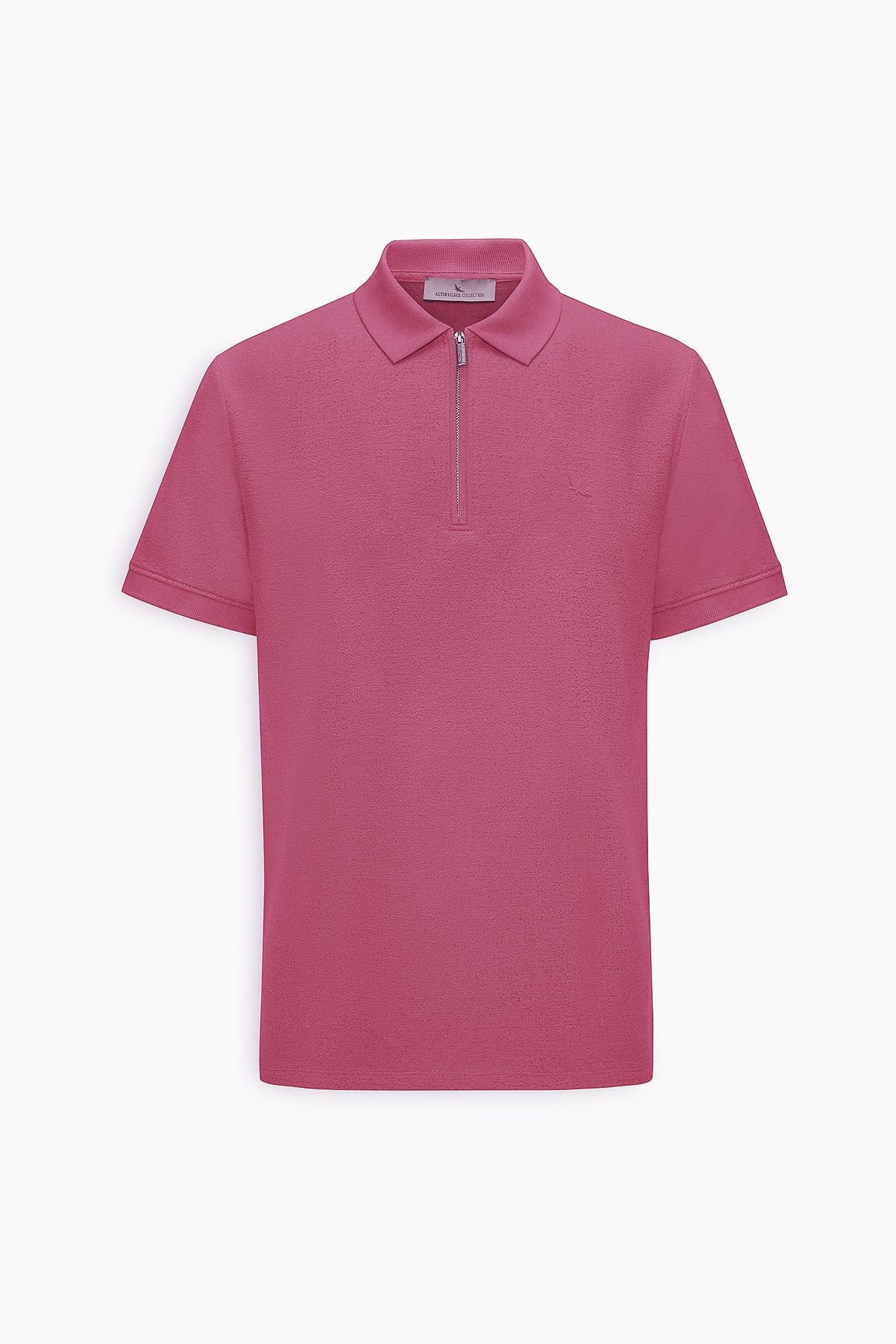 Men's rose dry slim fit narrow cut cotton polo collar t -shirt