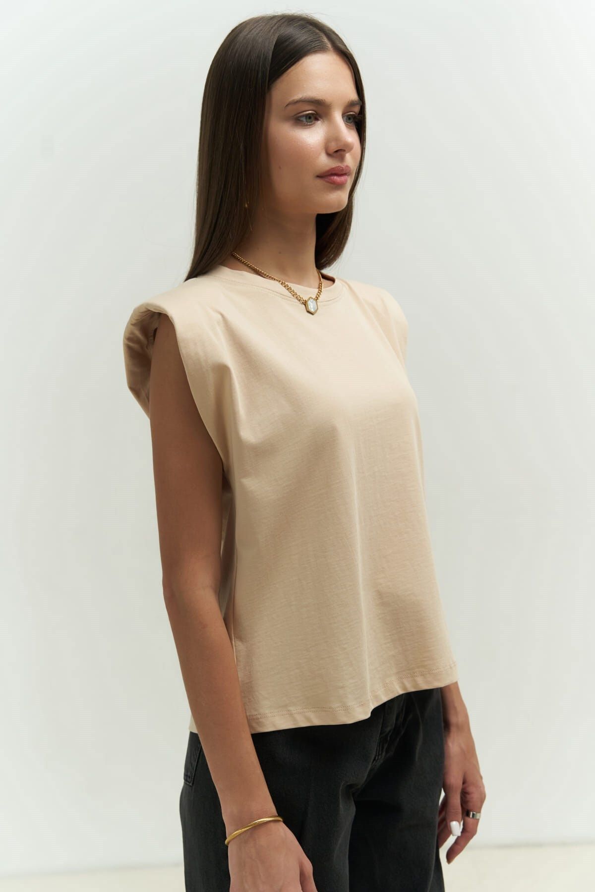 Armanda Vatkalı Vizon T-shirt