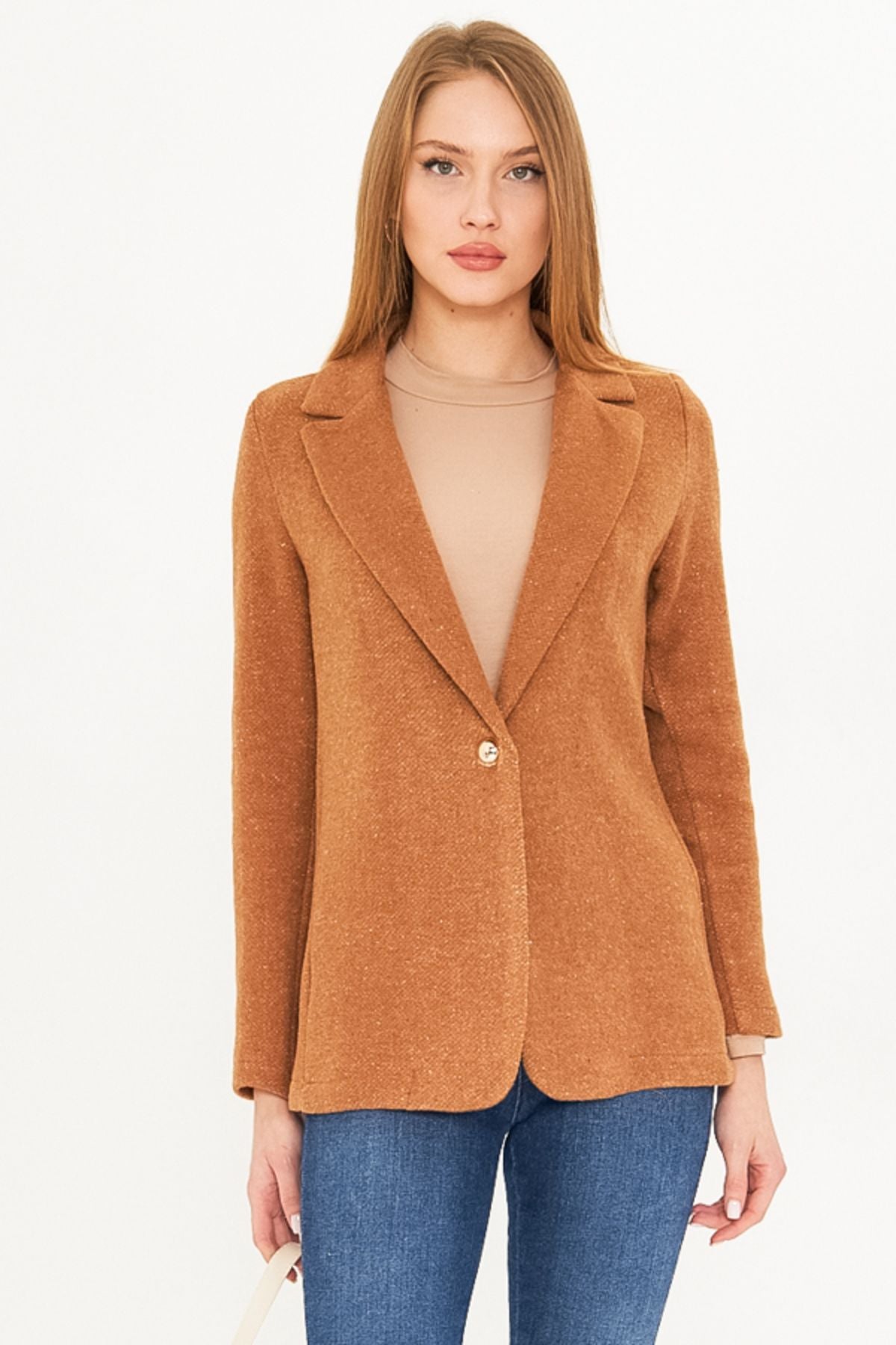 Women's Taba Single button Stamp Jacket ARM-25K001082