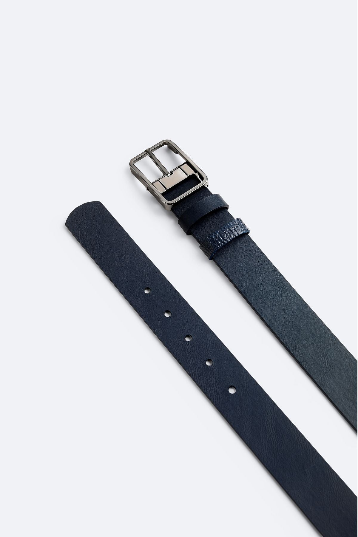 Men's navy blue double -sided belt A42y9310