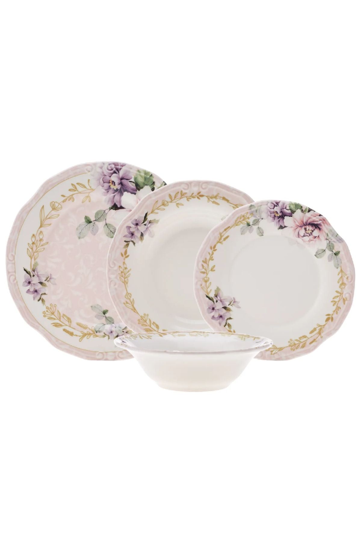 Flory StoneWare 24 Piece 6 Person Dinner Set
