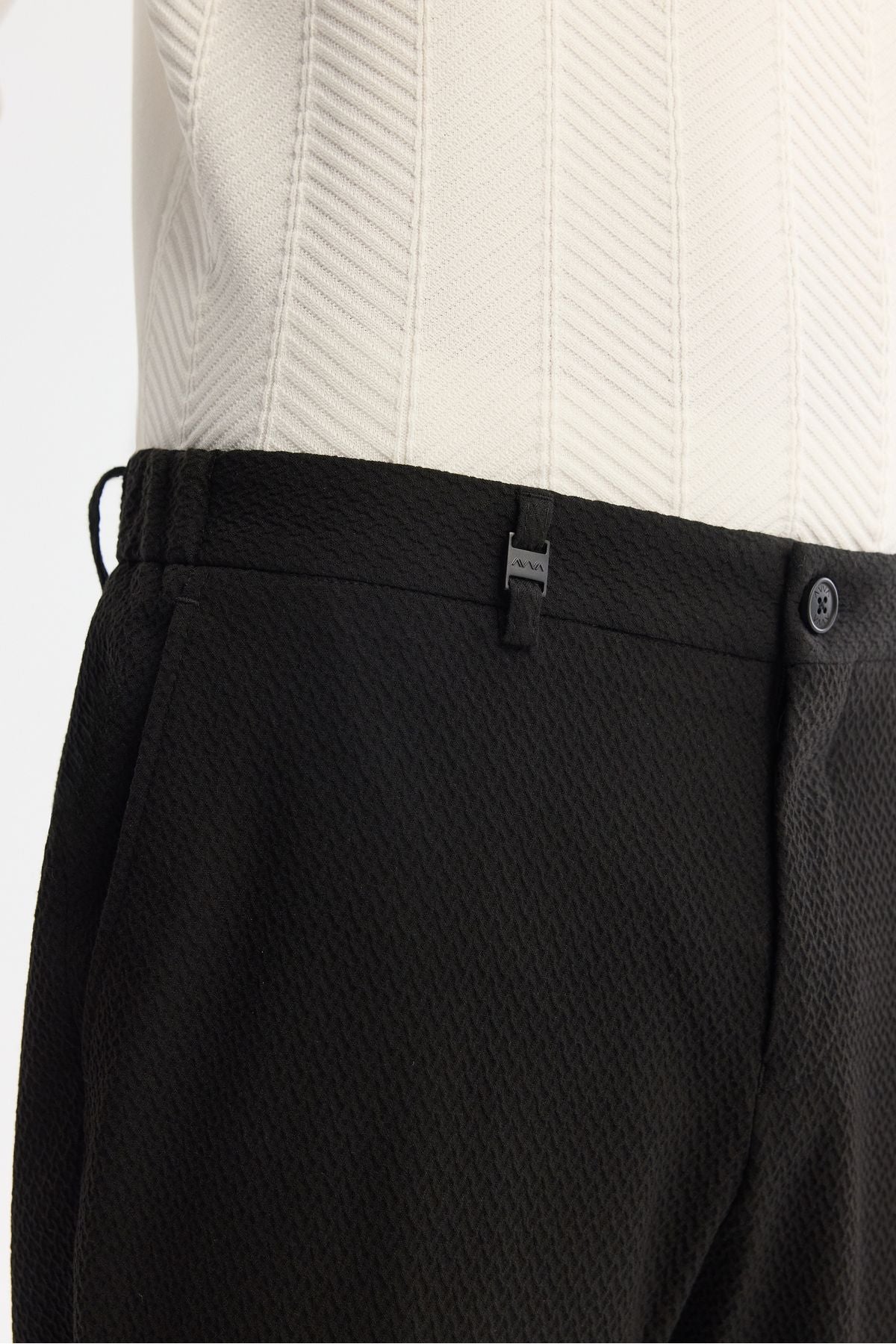 Men's Black Side Cep Tissue Bi-Stretch Suit Suit Pants A42Y3211