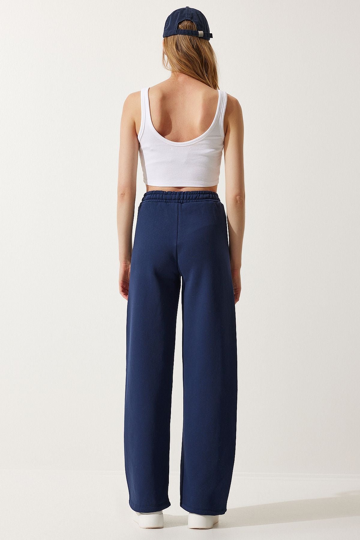 Female navy blue -bold trouser thick tracksuits six HF00445