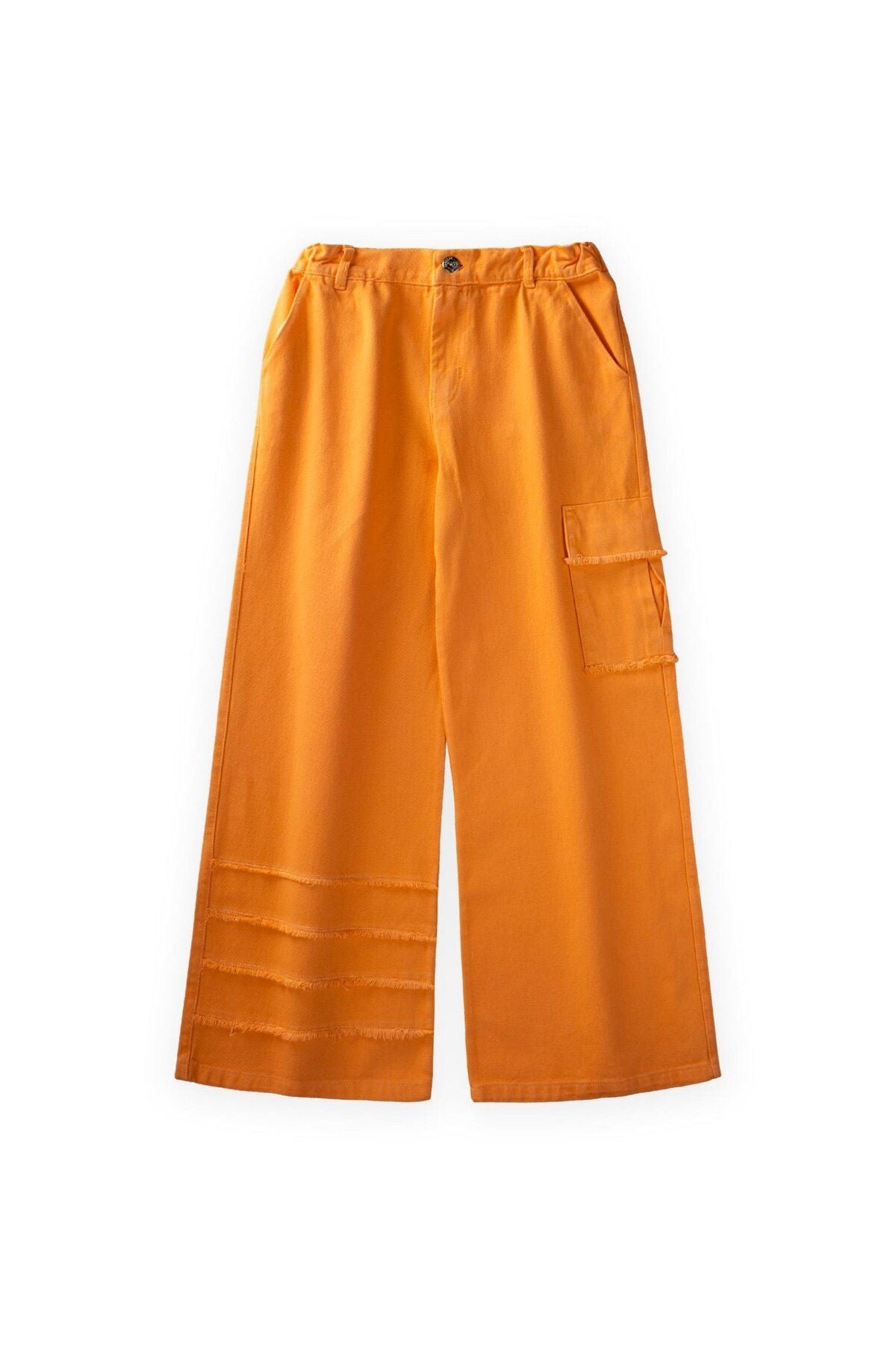 Trousers with Paçalı side pockets 3-9 years orange