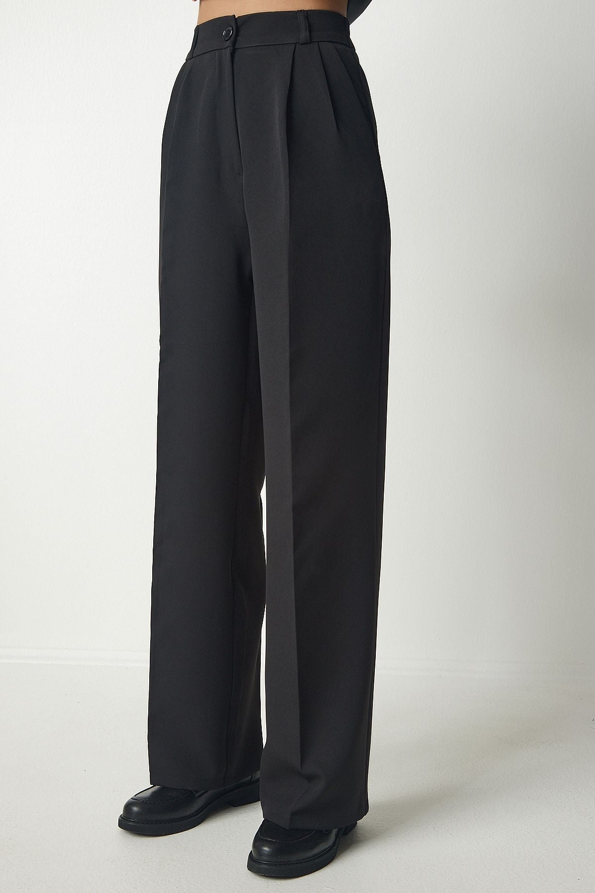 Palazzo pants with women black pockets DW00001