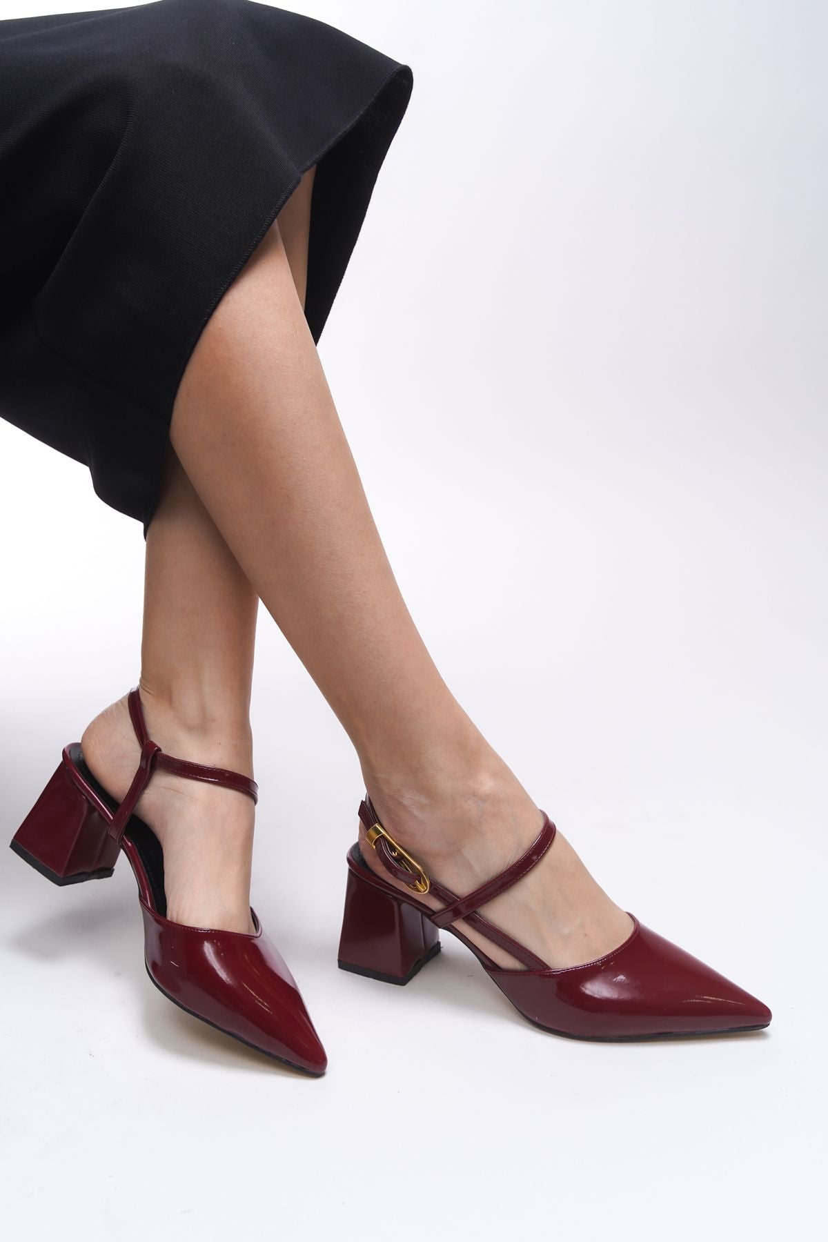 ISELRADYL Female Heels Shoes 0012020 Bordeaux Patent Leather