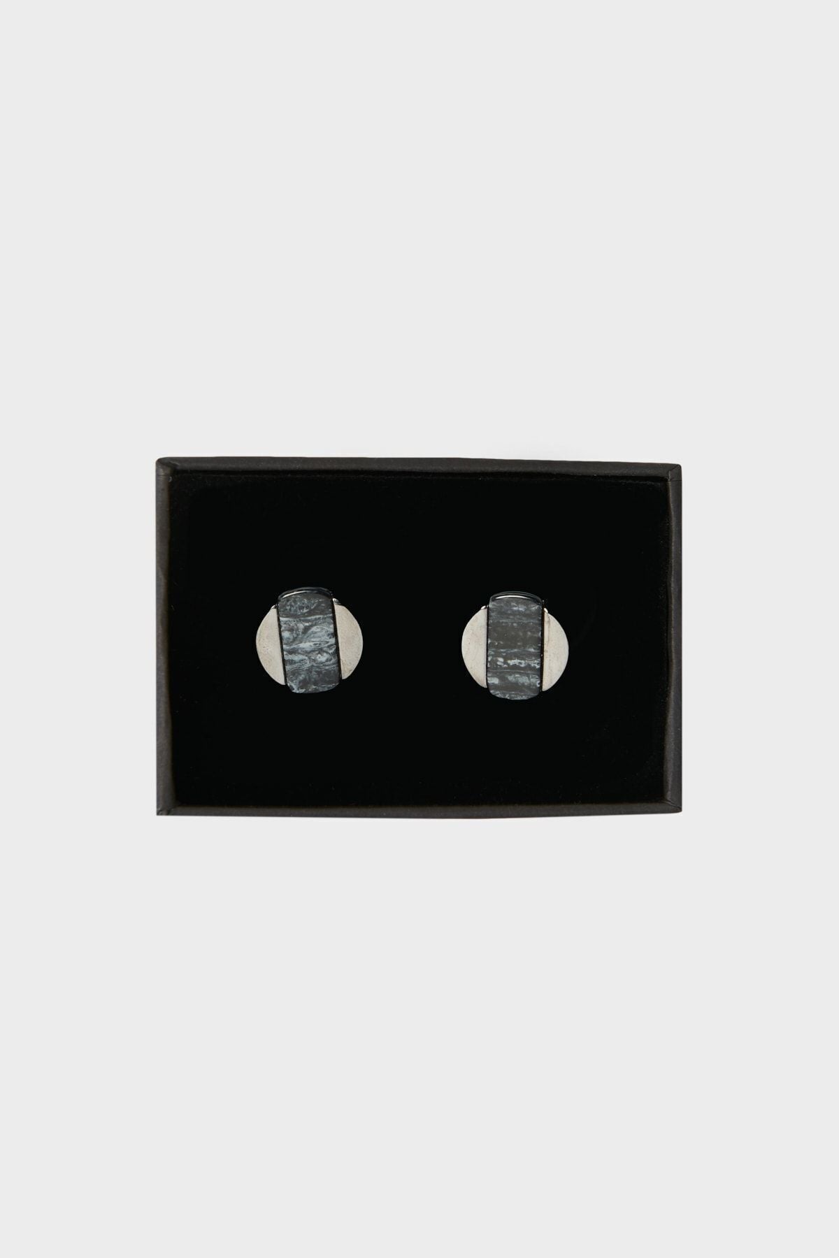 Men's Gray Metal Cufflink