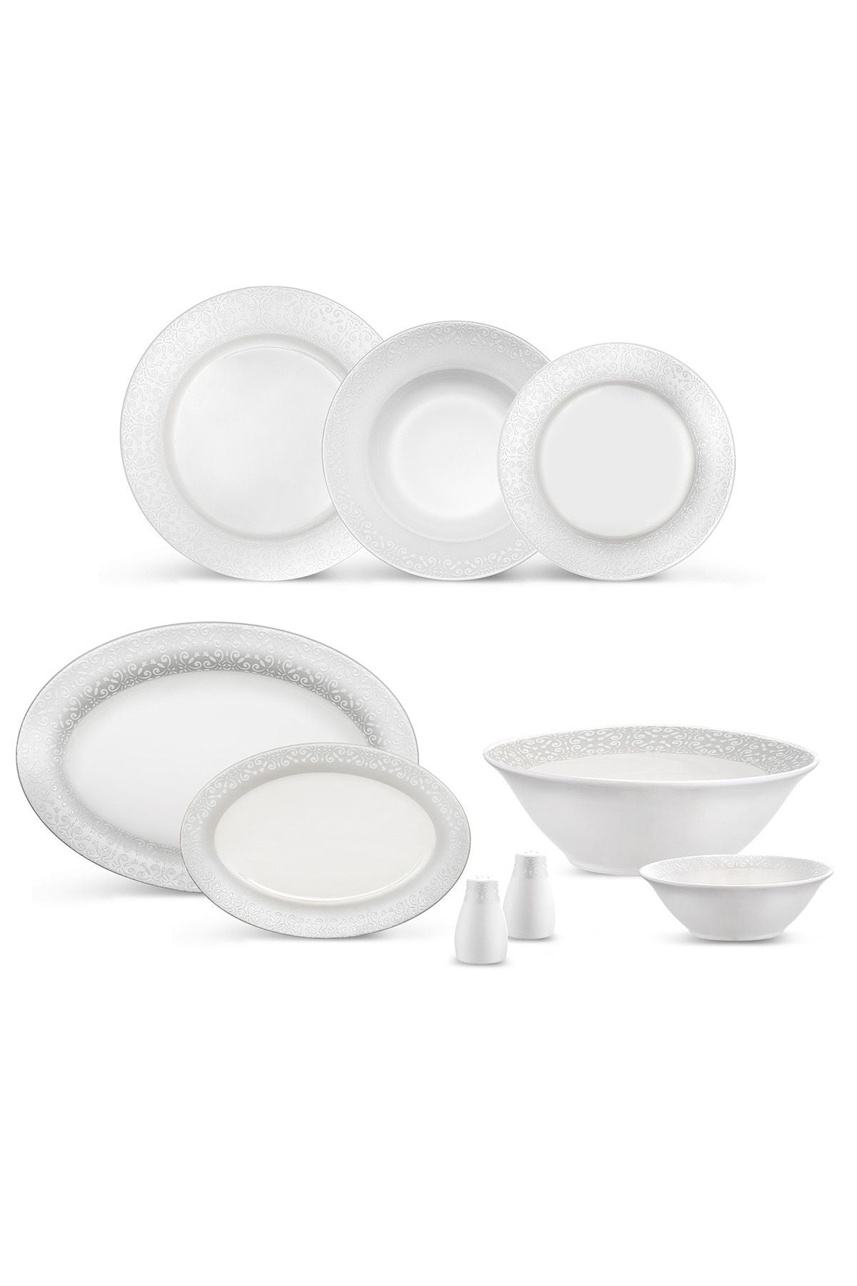 New Bone Margot 56 Piece 12 Person Dinner Set