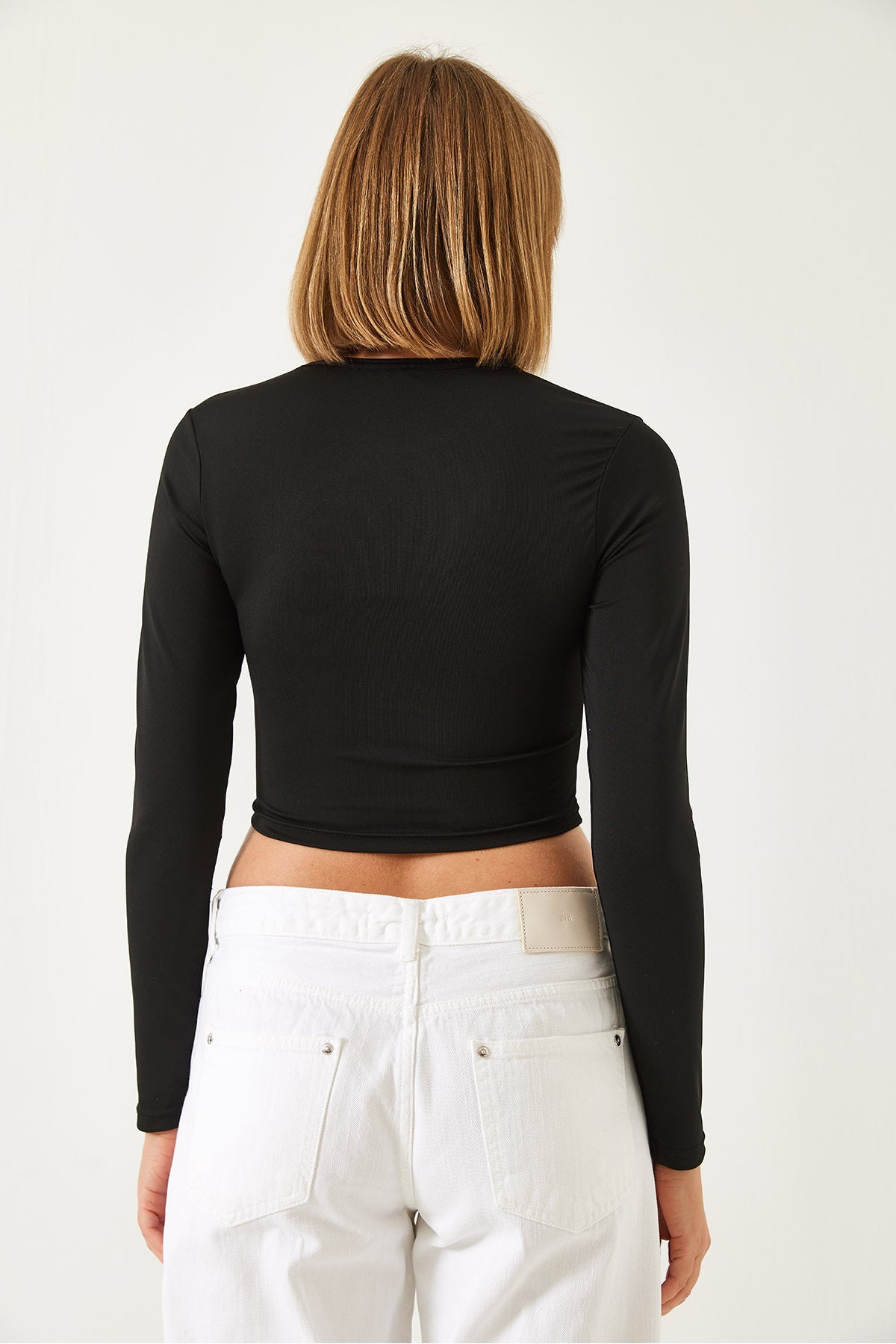 Women's Crew Neck Blouse with Front Window 0209 60261140