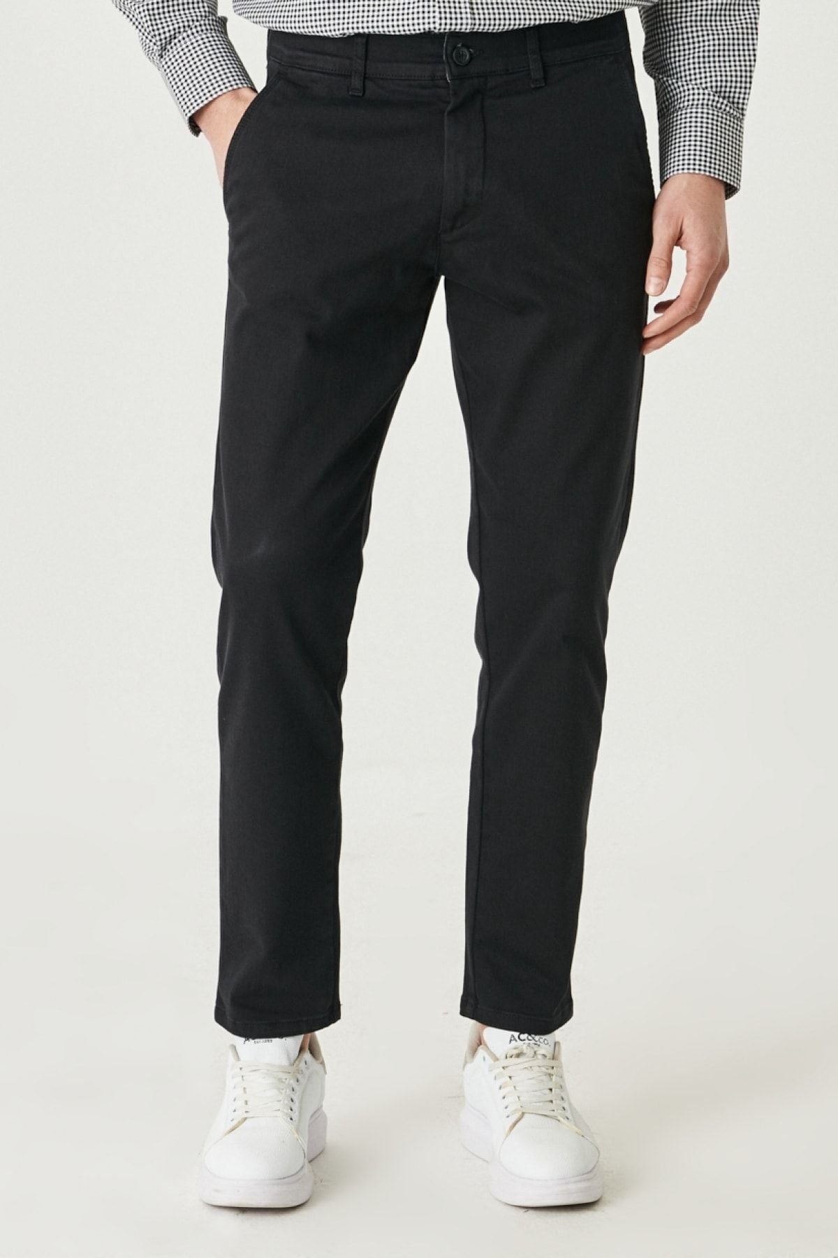 Men's Black Comfort Fit 360 Degree Side Pocket Pants