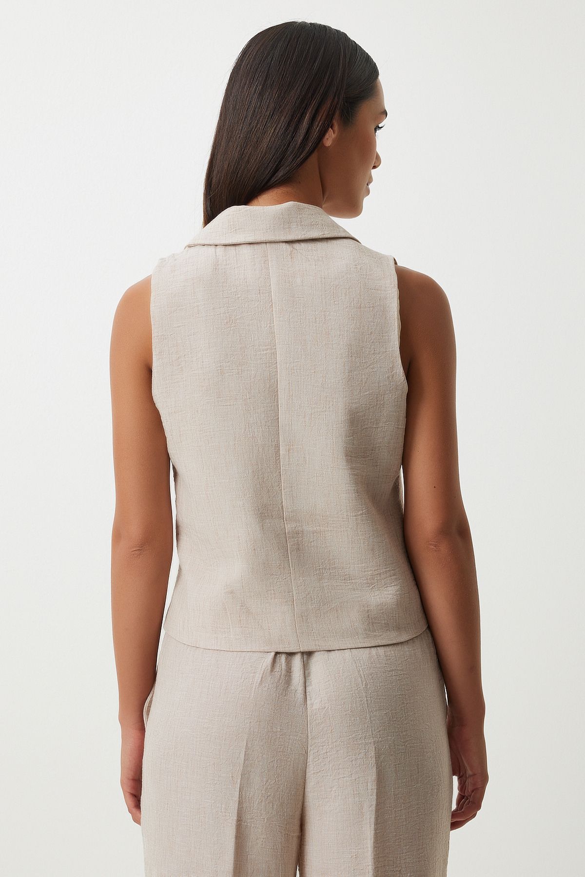 Female Biscuit Shawl Yaka Vest Pants Set FN03231