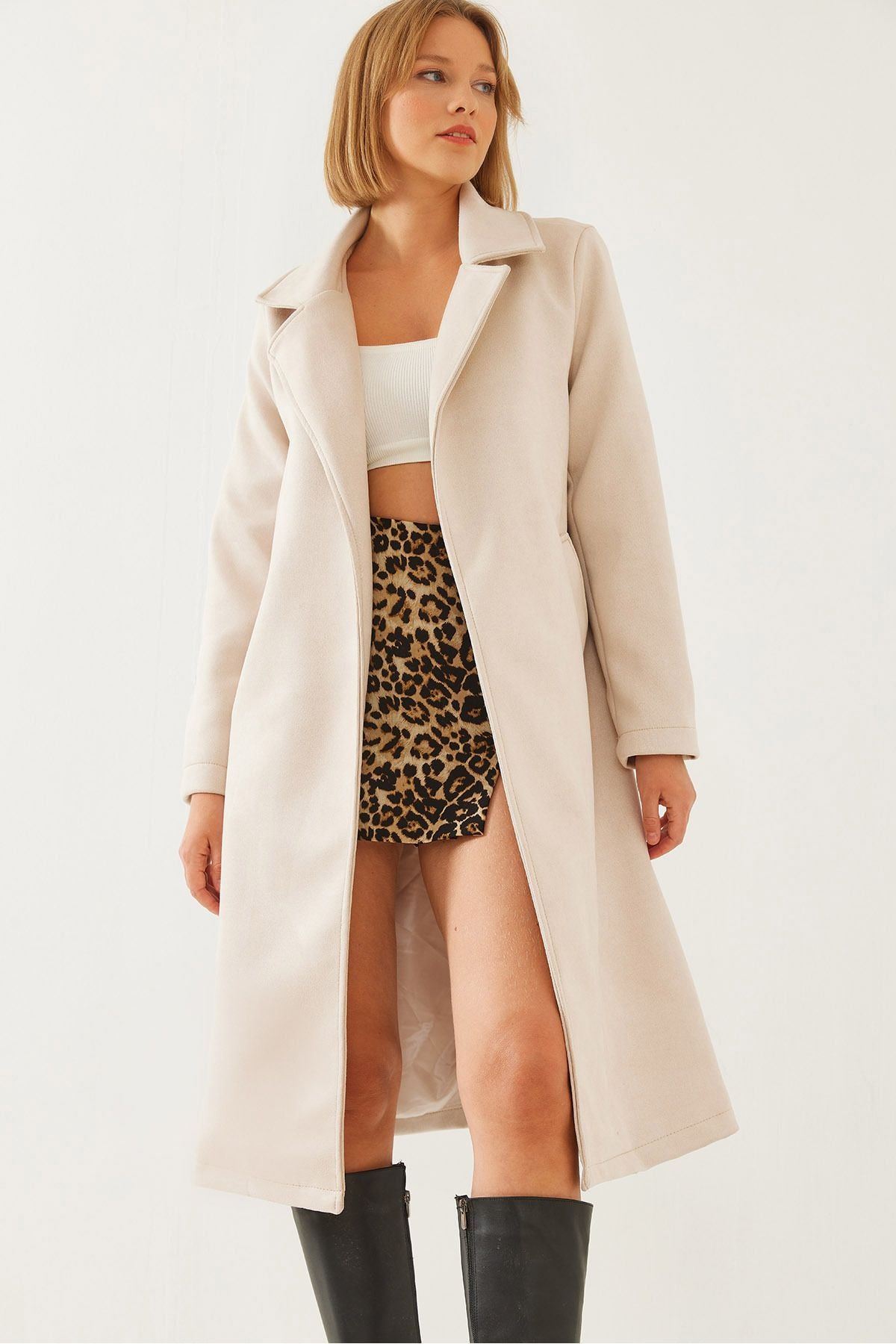 Female Belt Cruve Trench coat 2606 60451017