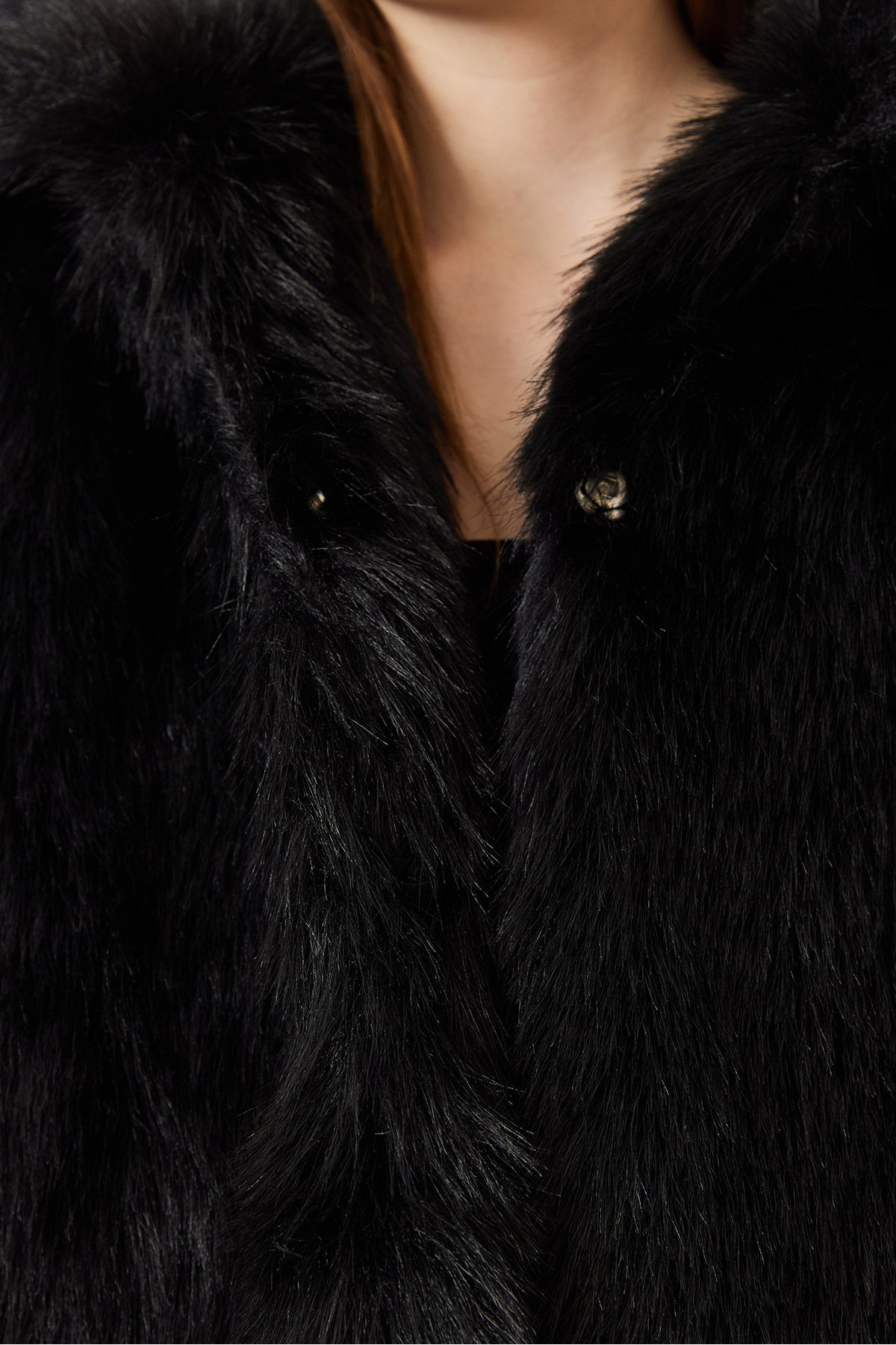 Women's Collared Faux Fur Lined Coat 38120 60251969