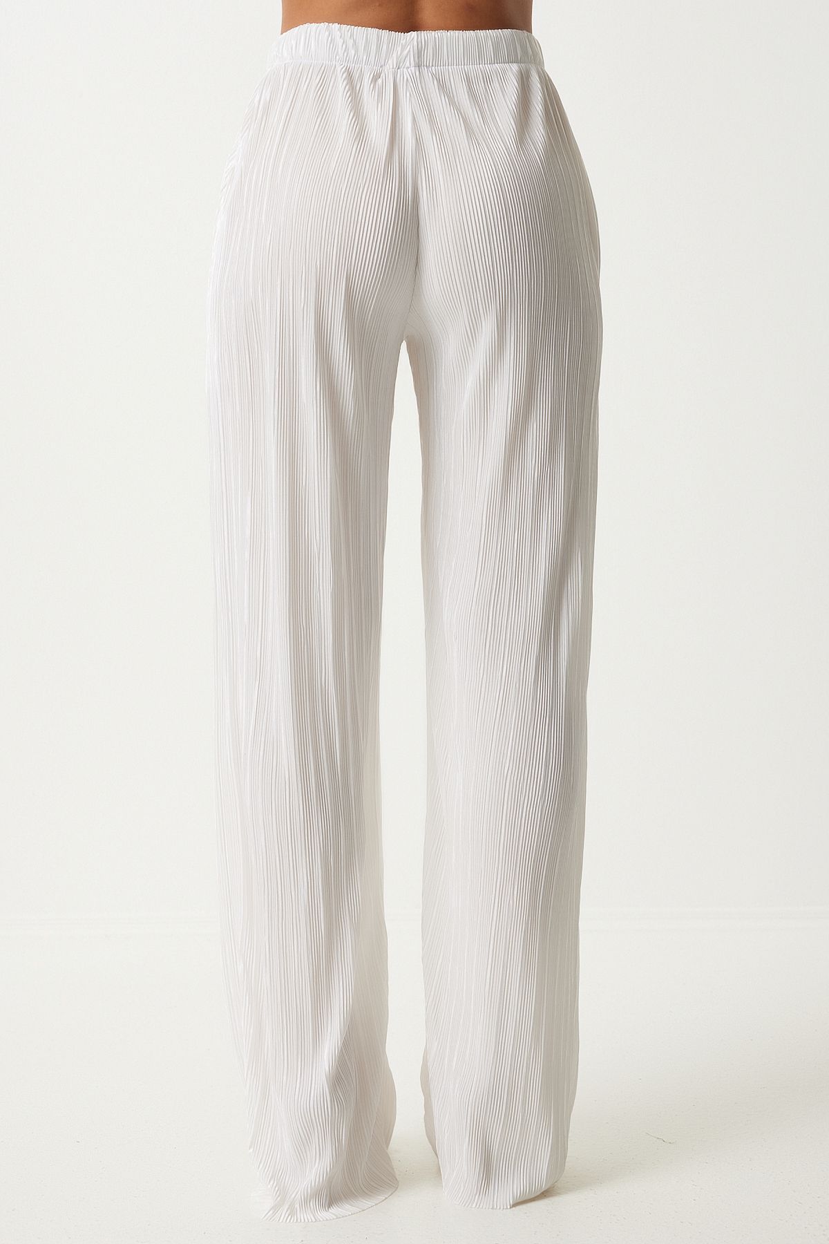 WOMEN WHITE BATLESS BLAZZO PALAZZO Pants Set FN03192