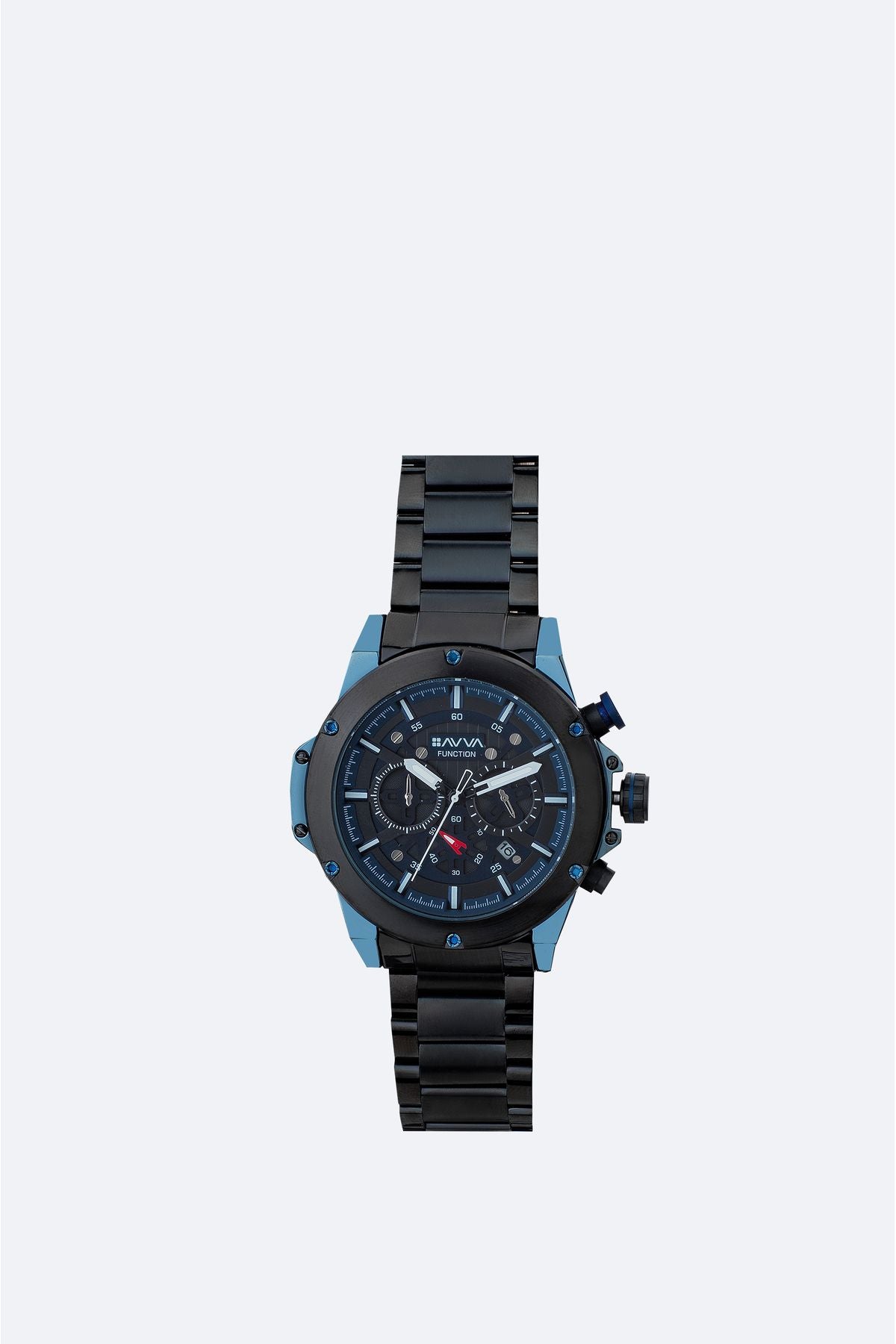 Men's Navy Blue-Antrasite Metal Clock B009024