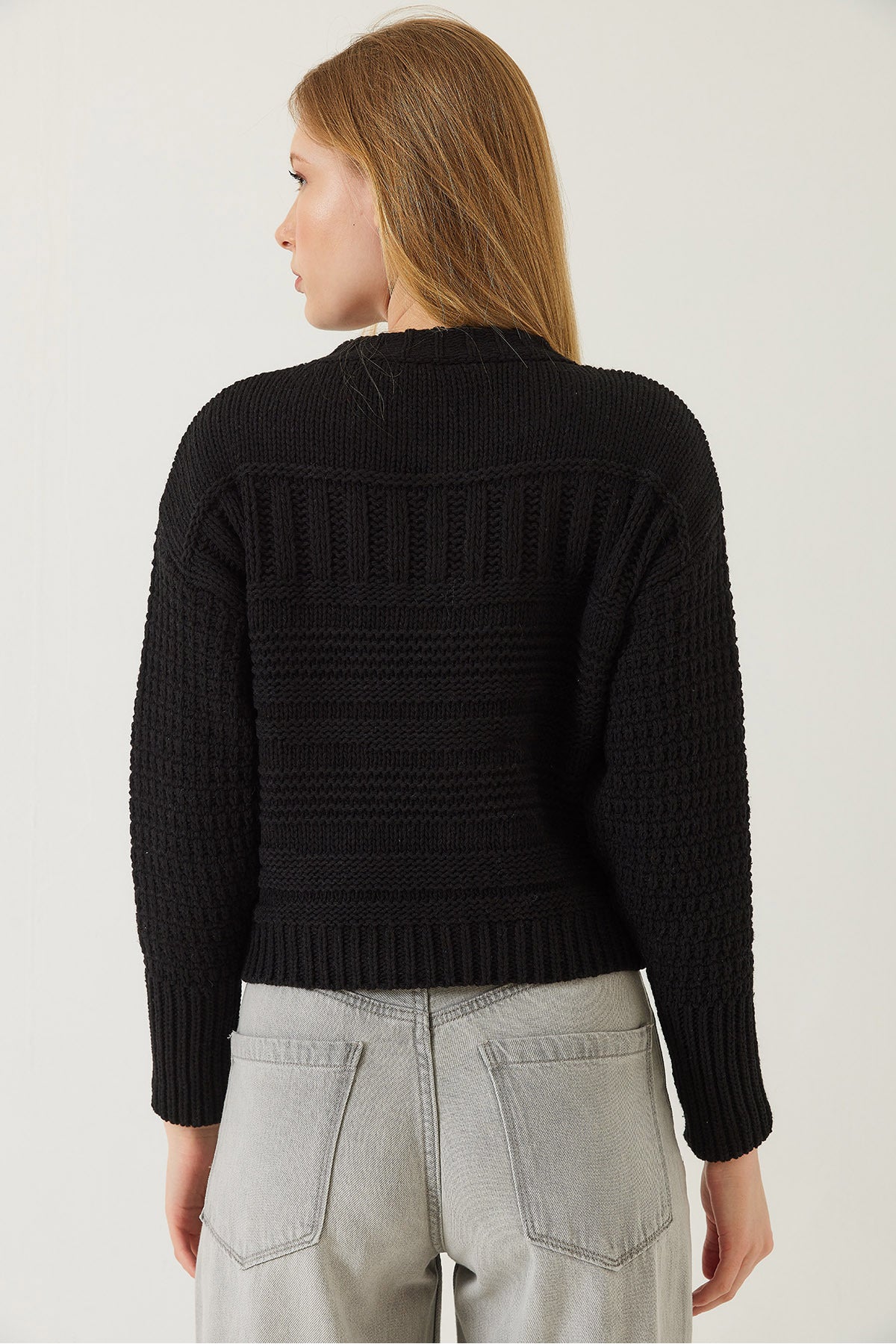 Women's Buttoned Patterned Knitwear Cardigan 20247545