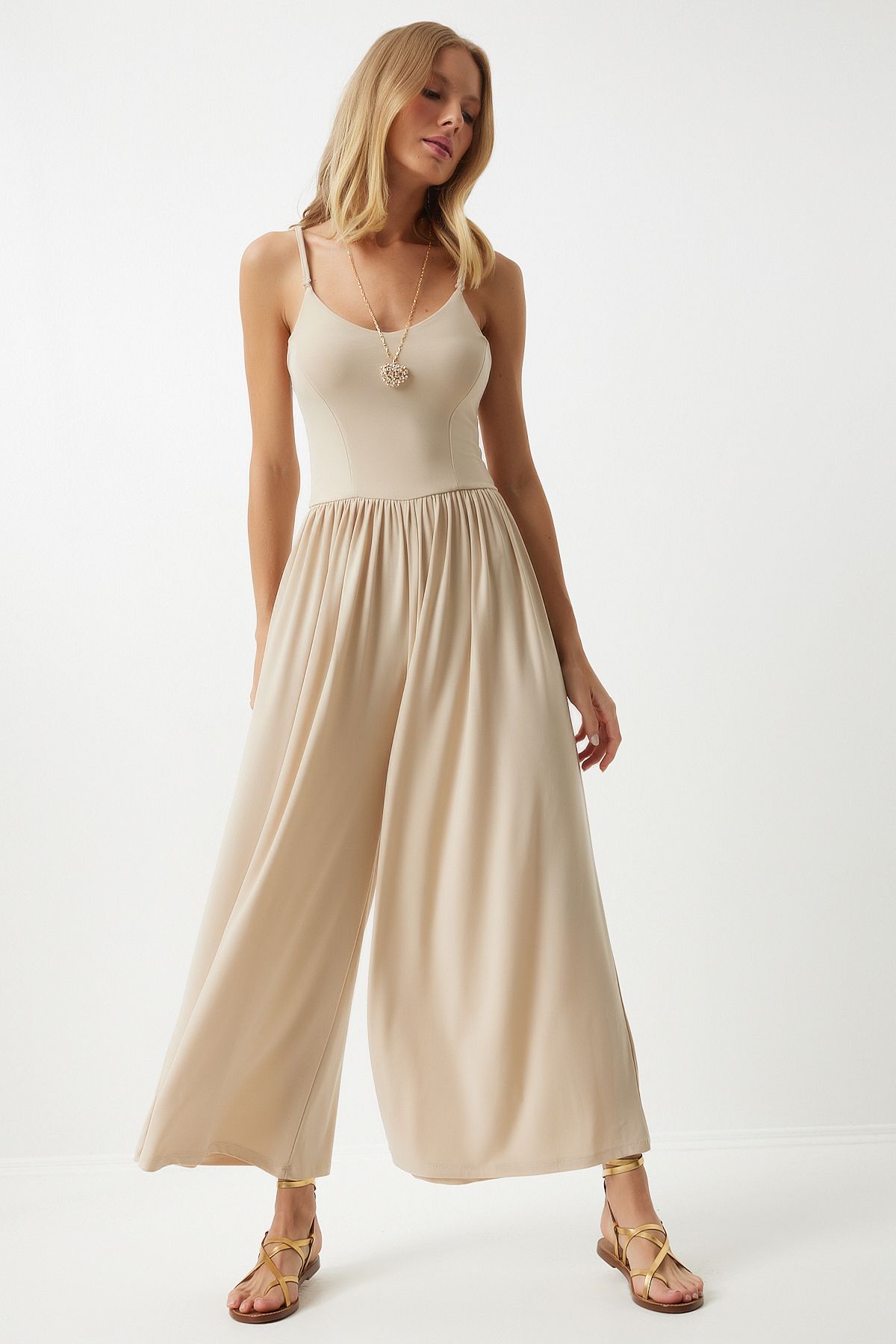 Women's Cream Hanger Abundant Paça Summer Knitting overalls DD01328