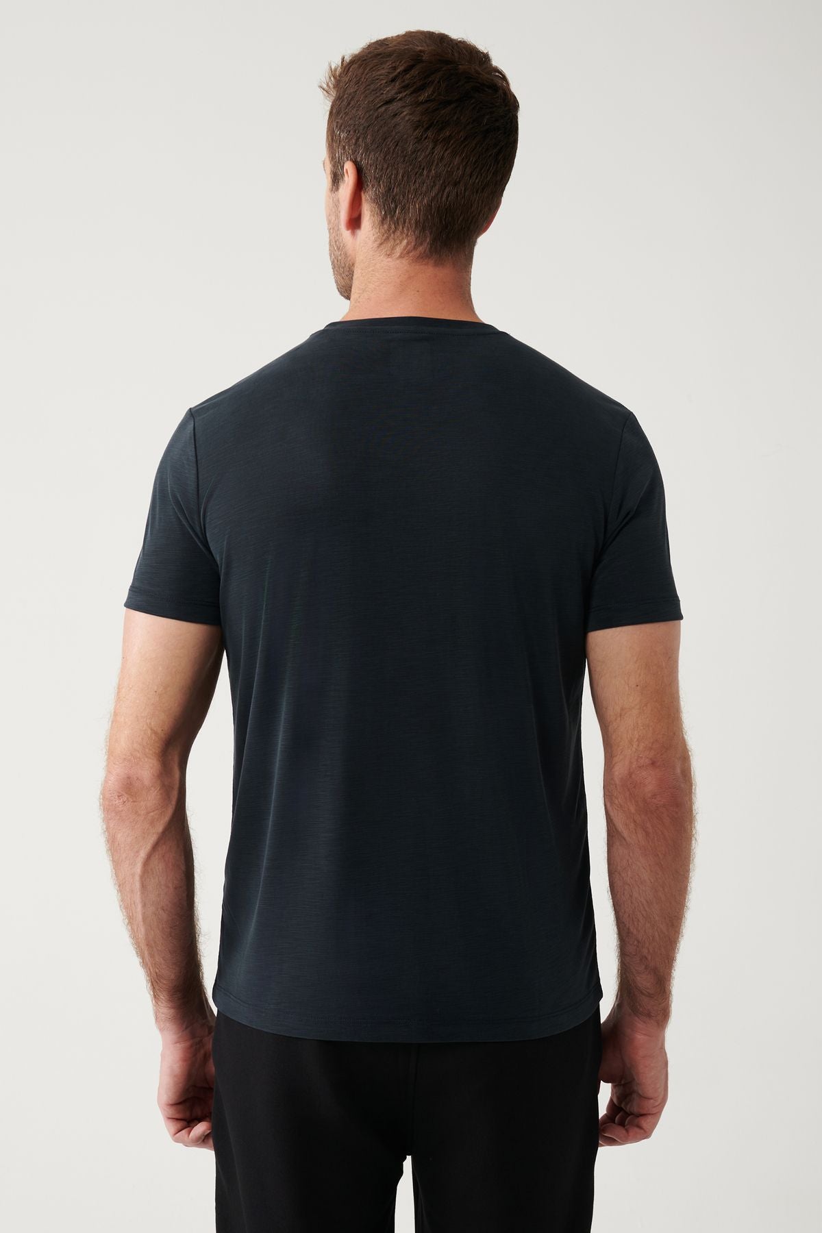 Men's anthracit Soft Touch Bicycle Collar Printed T-Shirt A32Y1008