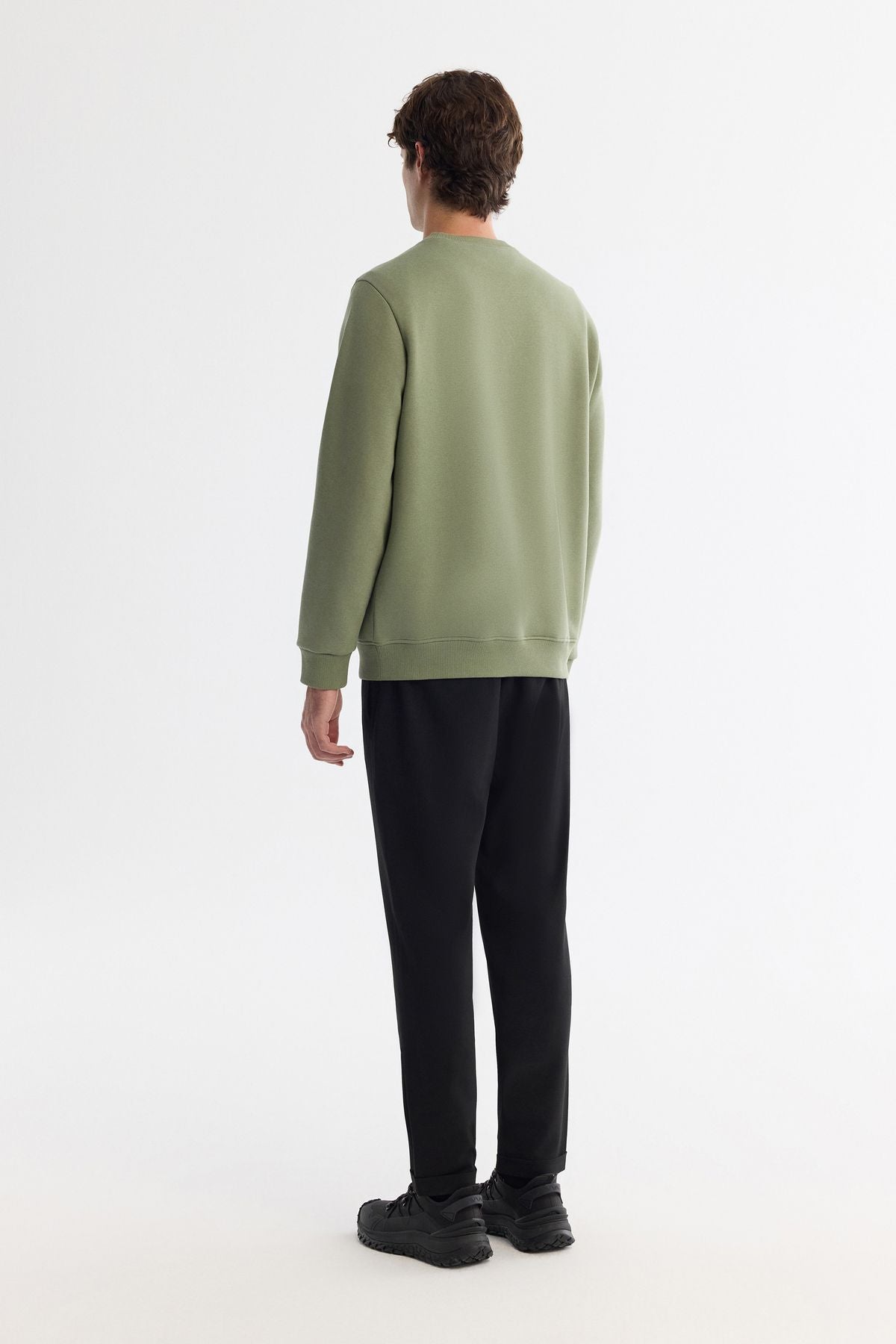 Men's Green Bicycle Collar Sweatshirt B001033