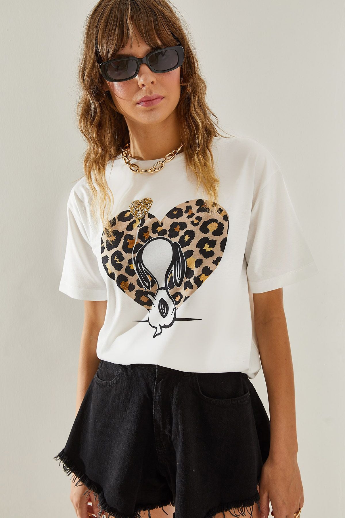 Female Digital Printed Leopard LEOP TIME T-SHIRT 60251387