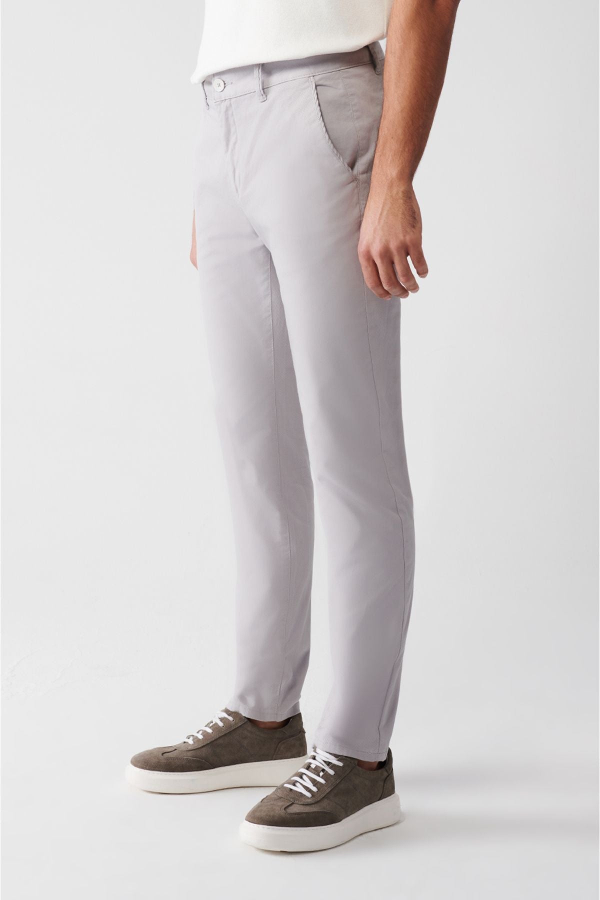 Men's Stone Flexible Chino Canvas Pants B003002