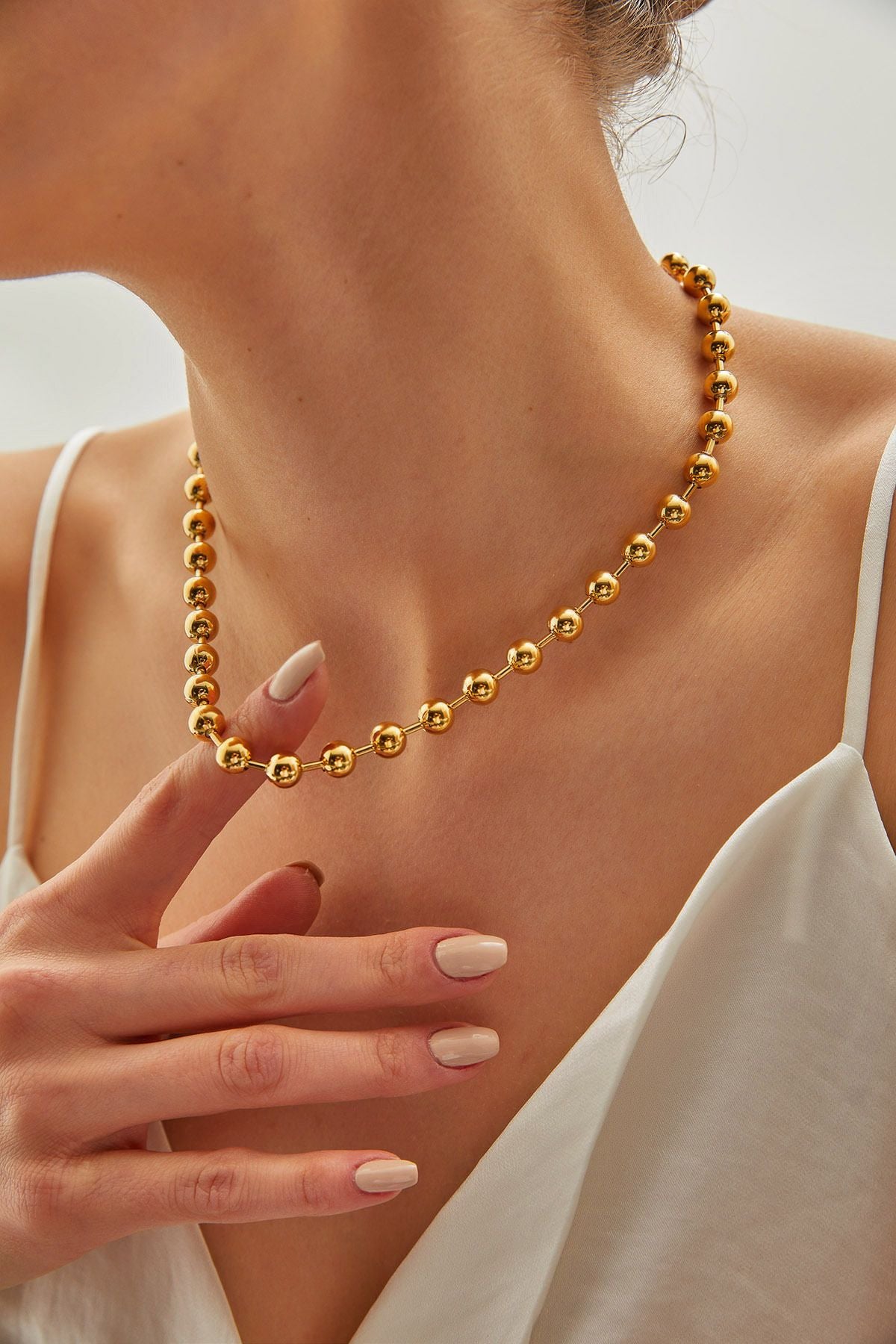 WOMEN'S Steel Ball Ball Necklace Axles