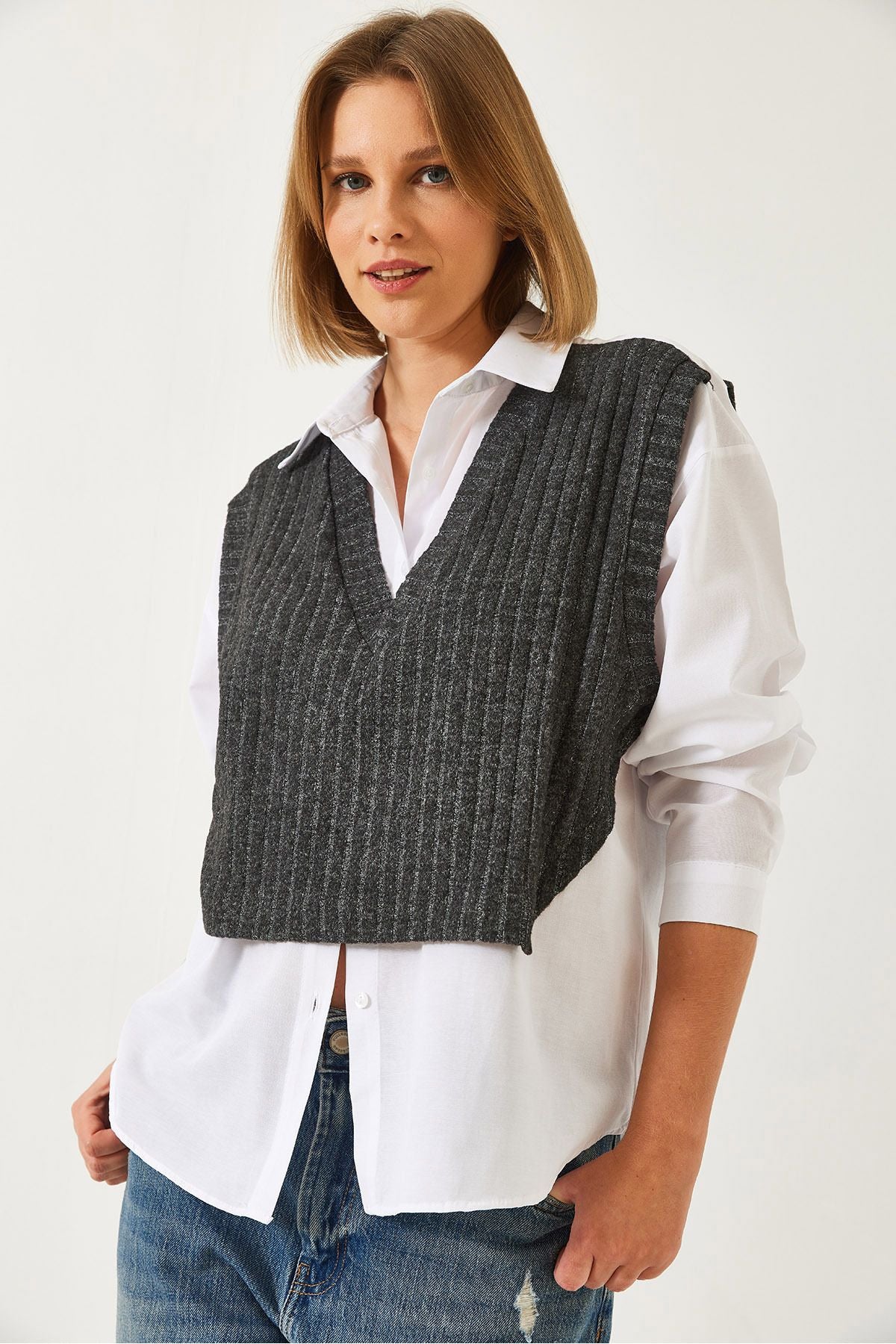 Women's sweater detailed shirt 60261072