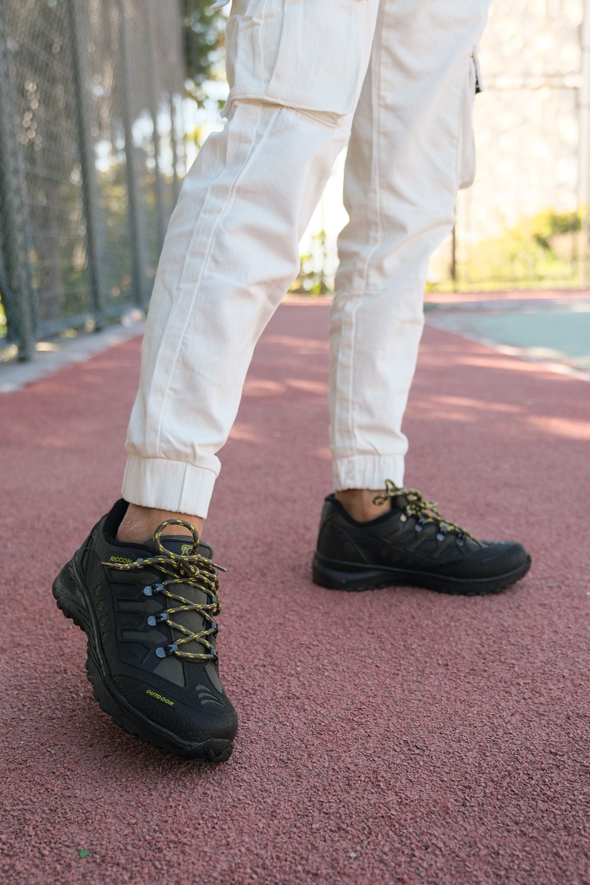 Khaki Unisex 3d Rubber Trekking Shoes 00128070