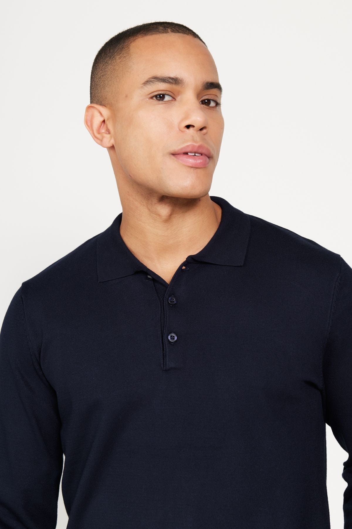Men's Navy Blue Standard Fit Normal Cut Polico Kazakh