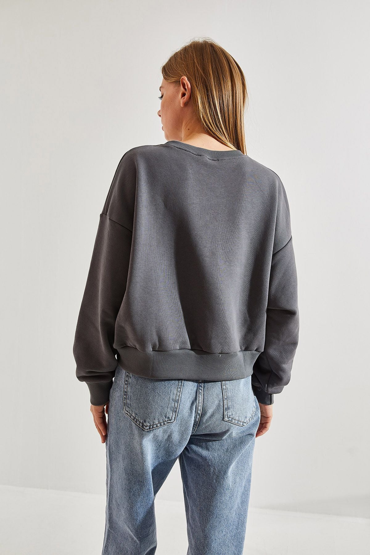 Woman Paris Printed Three Yarn Sweatshirt