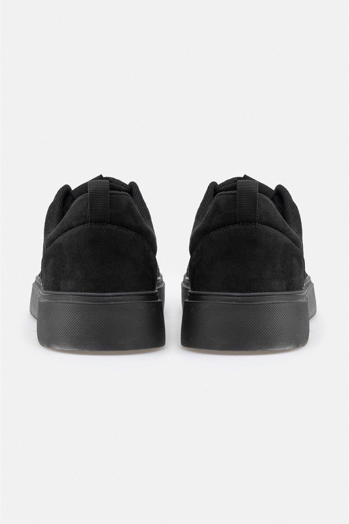 Men's black rubber band detailed flexible floor casual shoes A22y8022