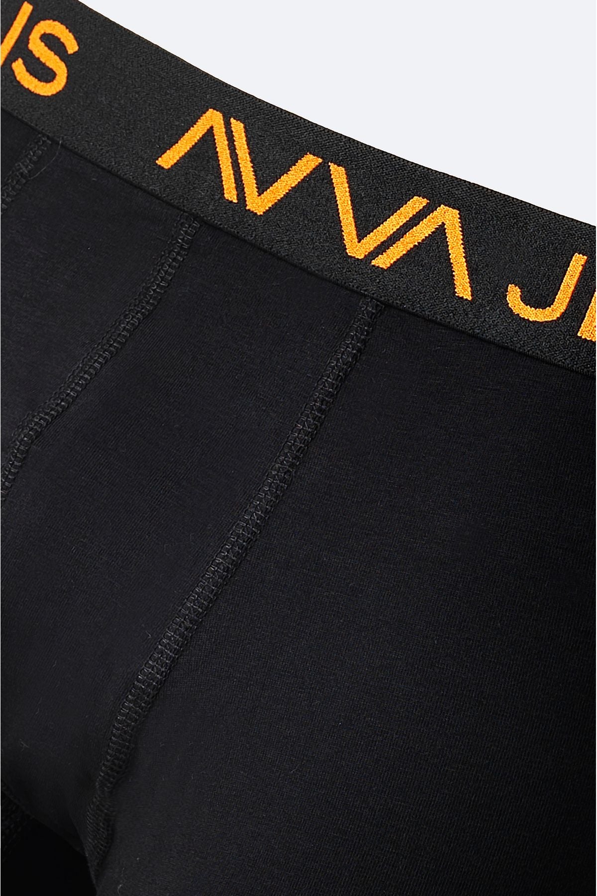 Men's Black 5 Piece Flexible Fabric Cotton Boxed Boxer Boxer E009541