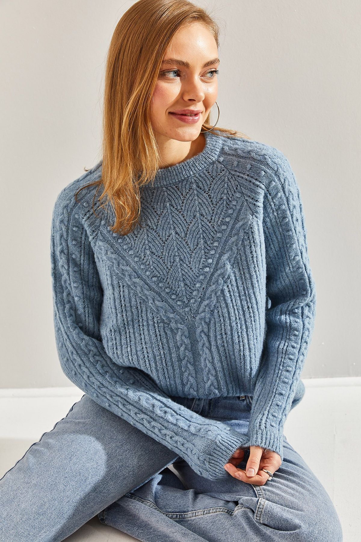 Women's patterned knitwear sweater