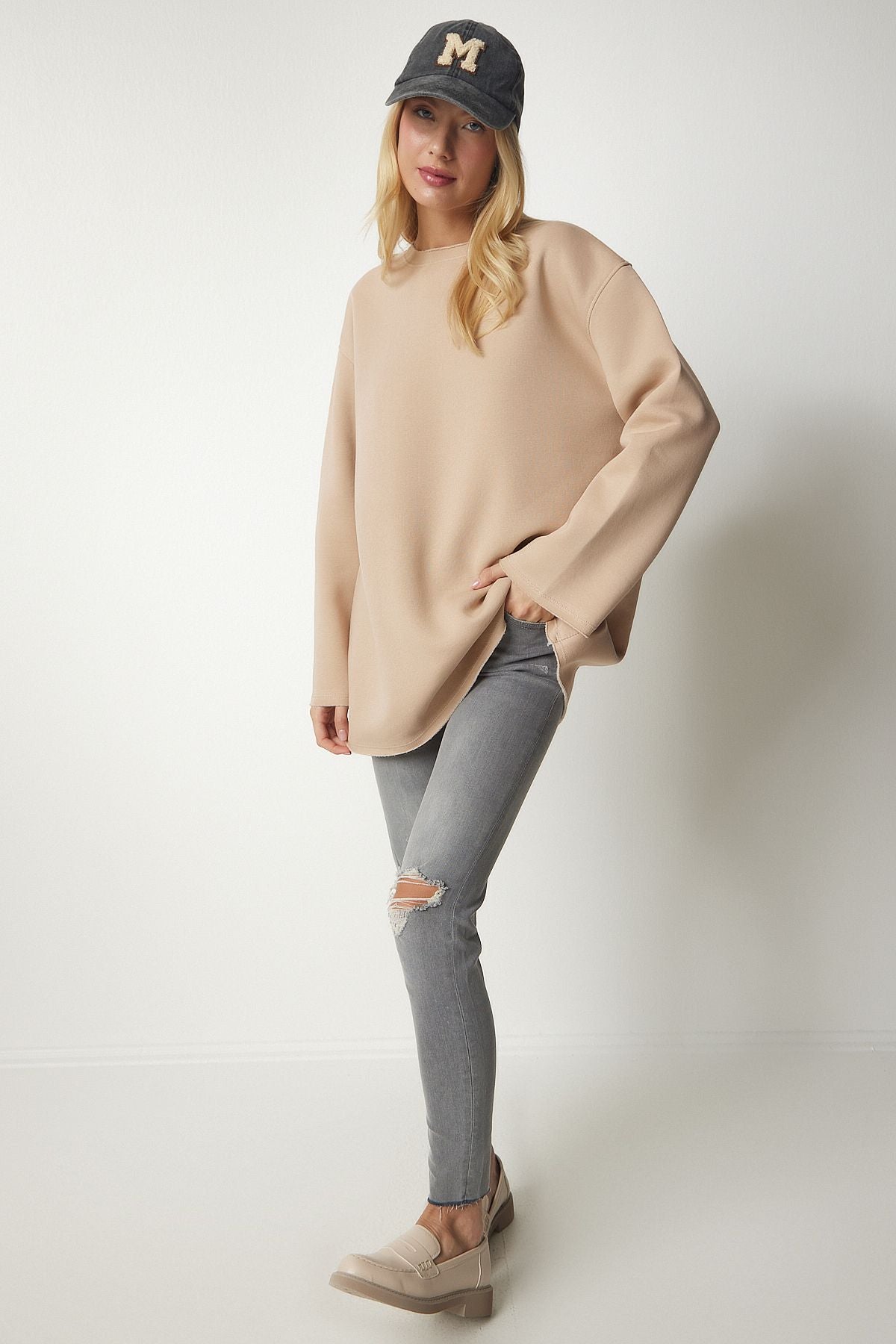 WOMEN CAMEL SWEATSHIRT NJ00131