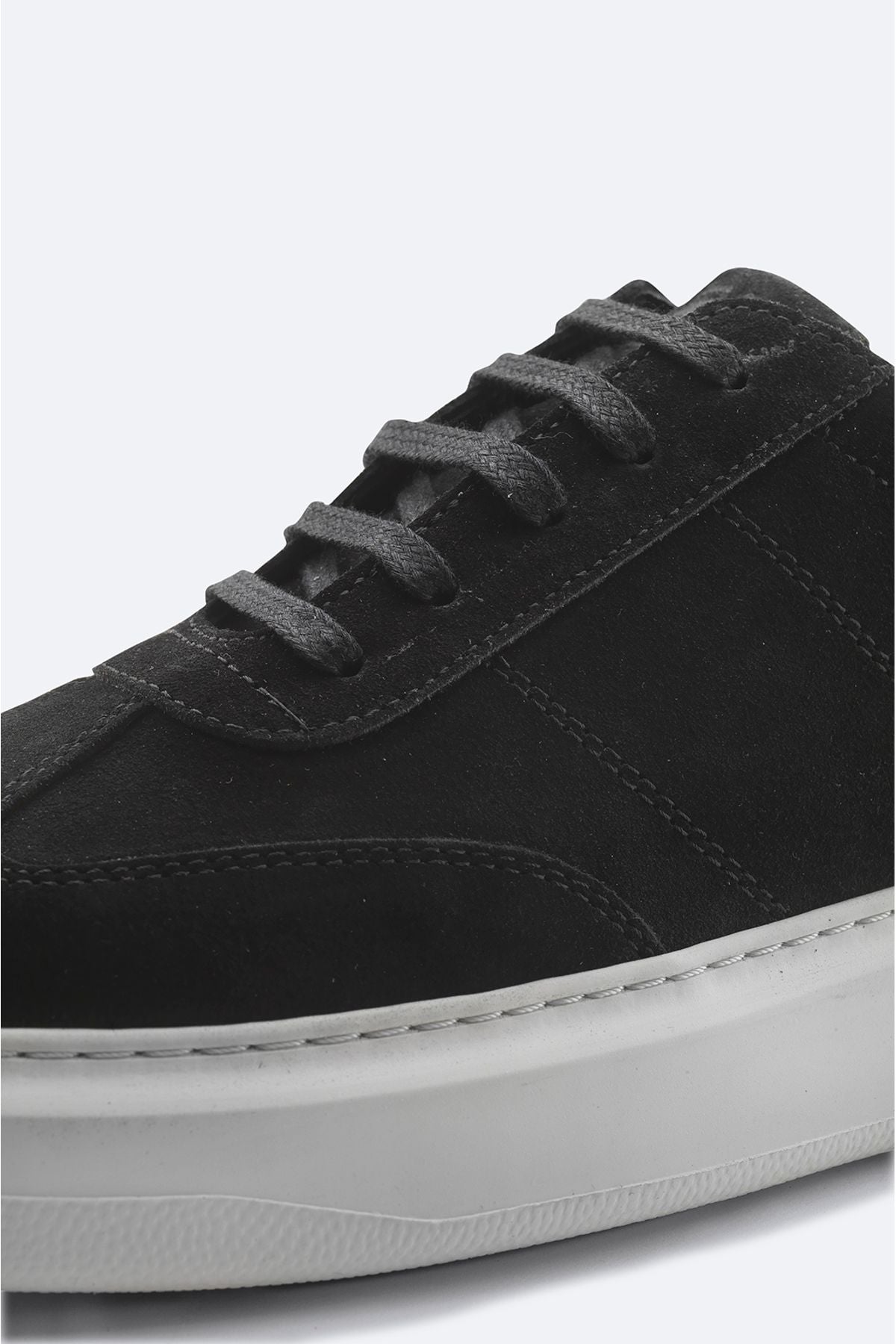 Men's black 100 %suede leather flexible floor casual shoes B008002