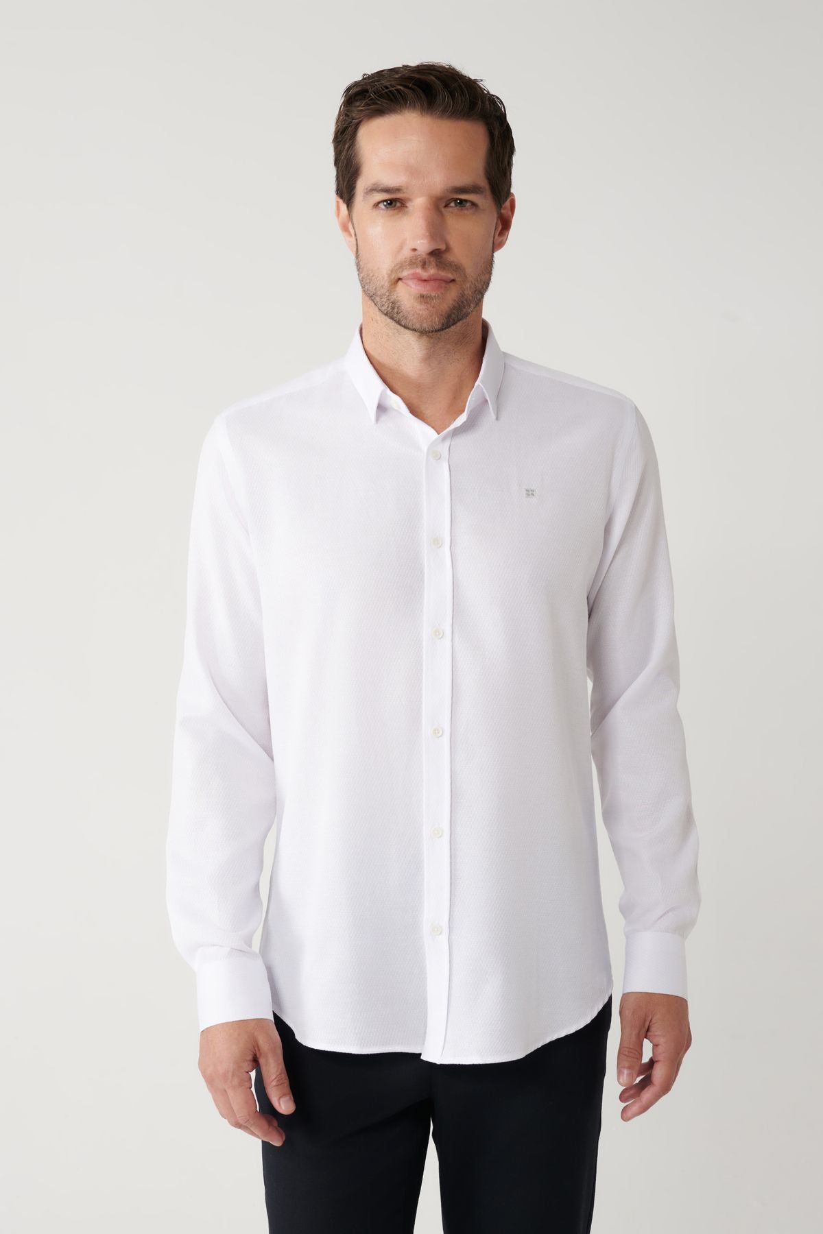 Men's White Cotton Amelor Shirt A32Y2056