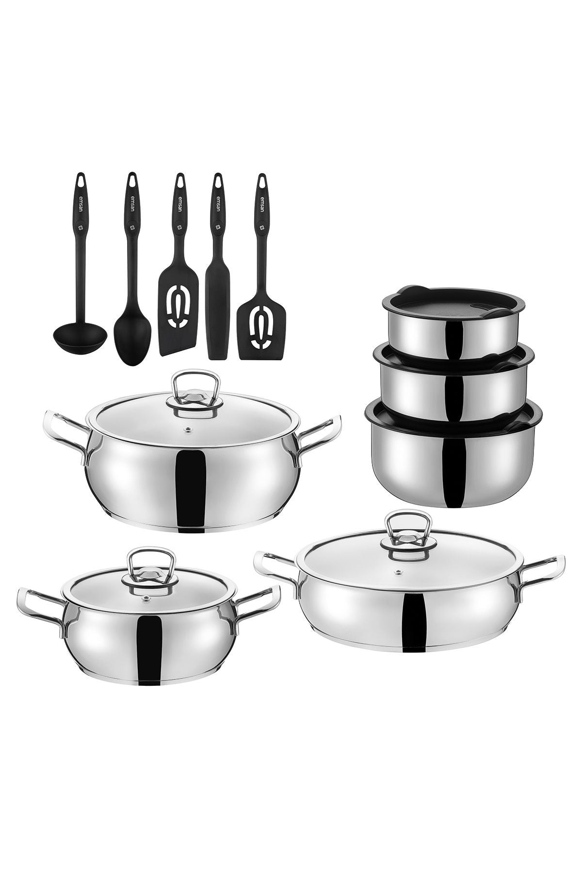 Mix Mix Cook 17 Piece Service Material Steel Cookware Set