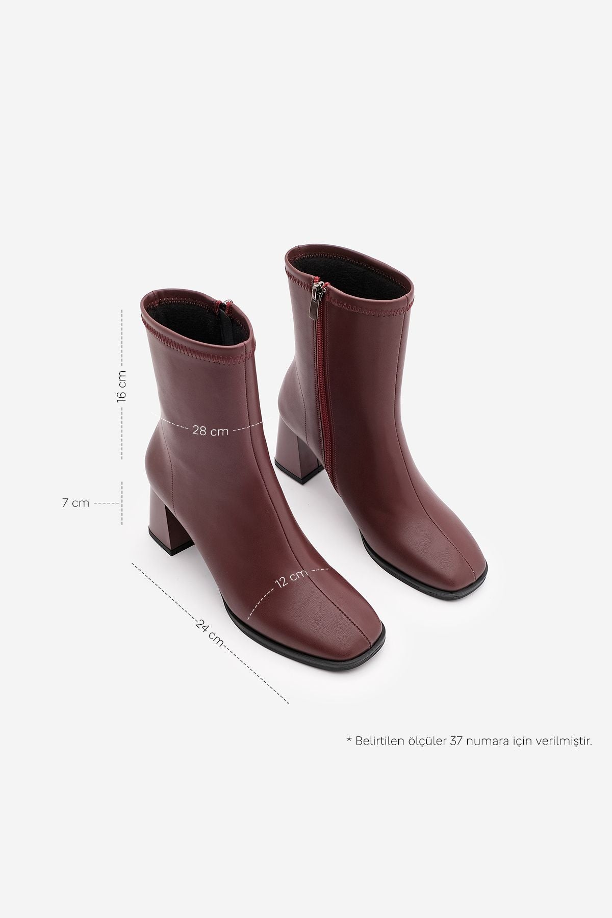 WOMENE HEEP BOOT CUP NOSE ZIPPER BROKEN UPPED LONVE BÜRÇE BÜRÇE