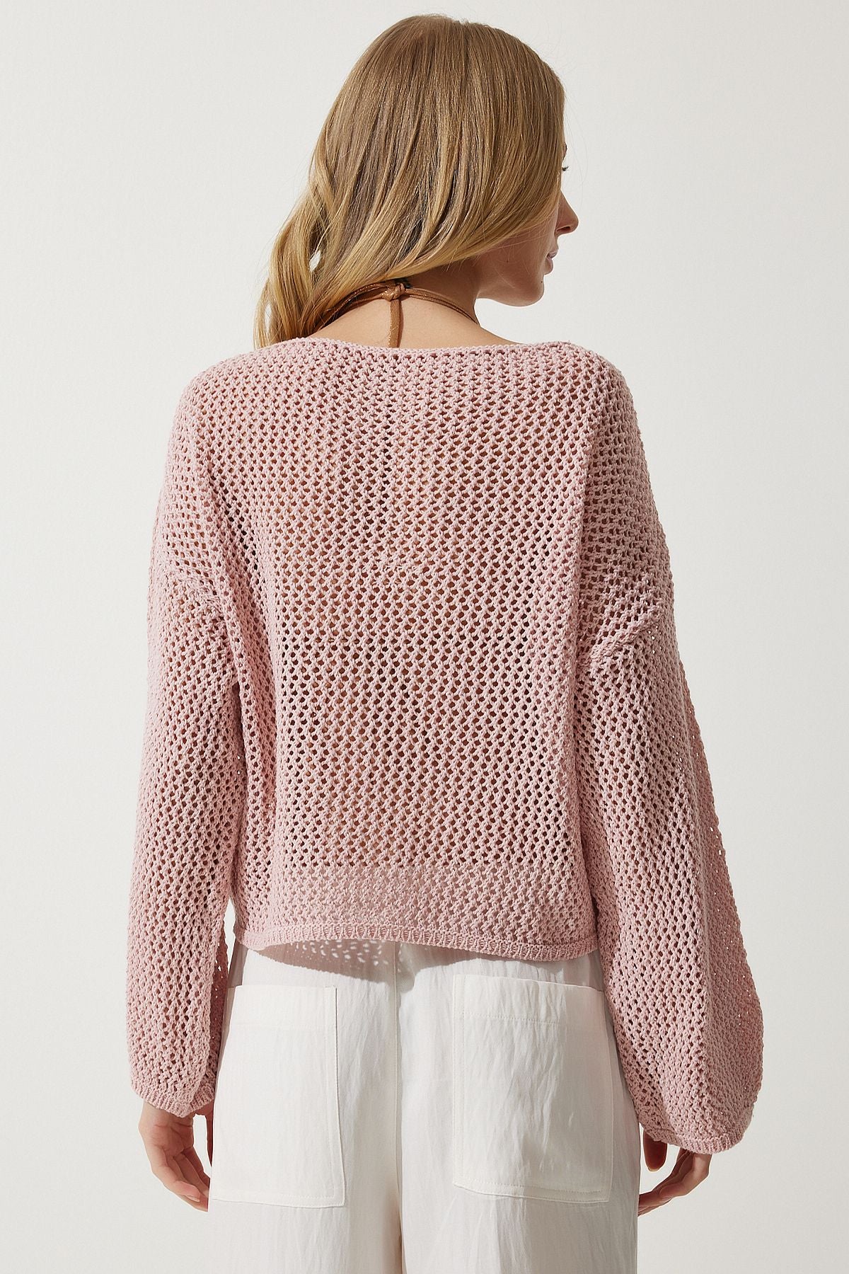 Female Powder Pearl Detailed Offer Mevsim Triko Sweater MW00146