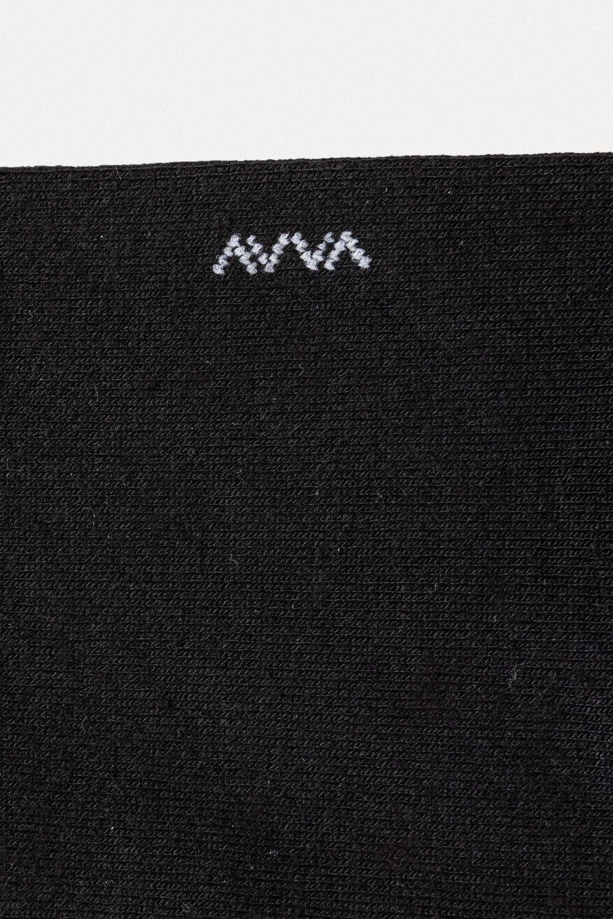 Men's black cotton booty socks B008556
